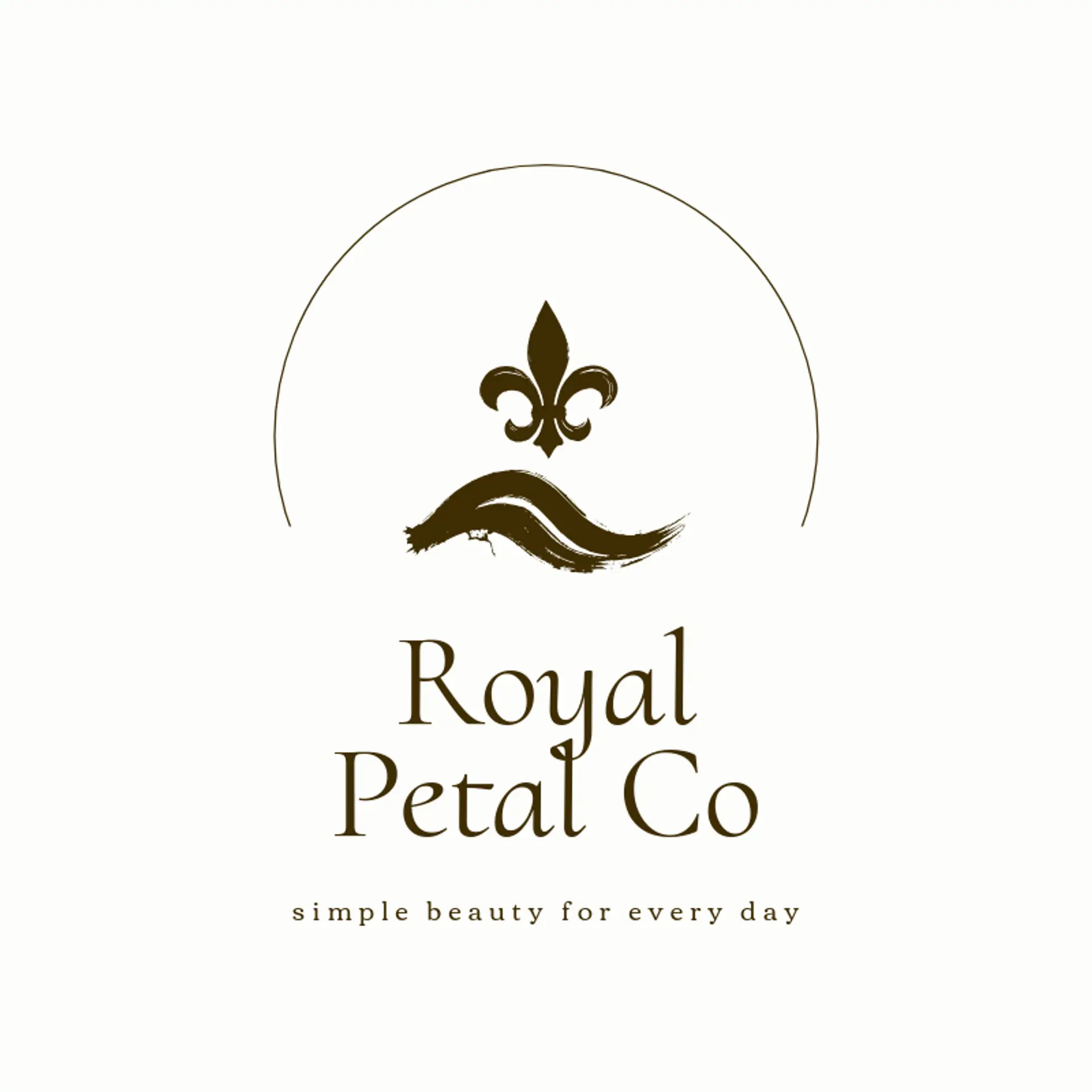 Royal Petal Co logo for fleur de lis