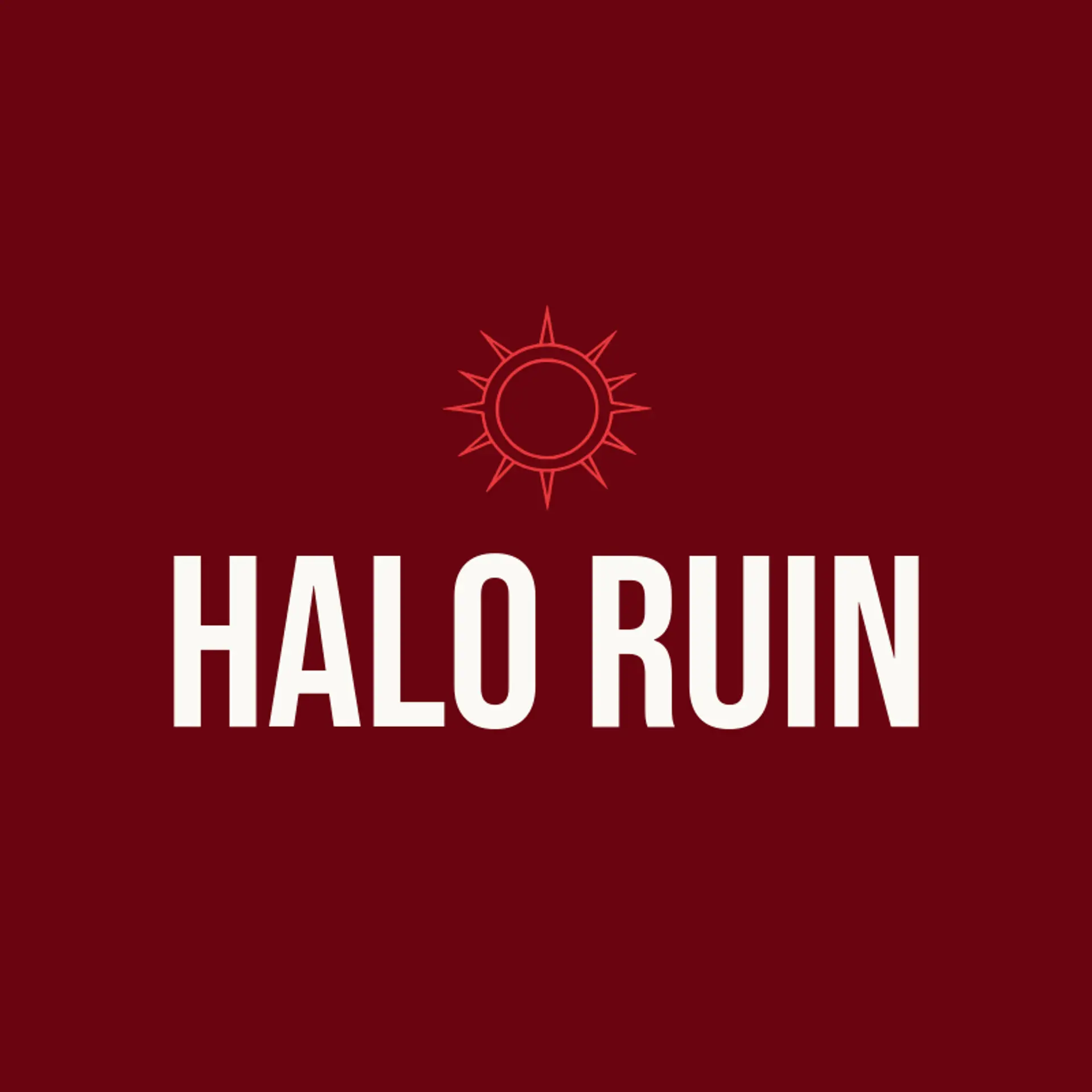 Halo Ruin logo for death metal