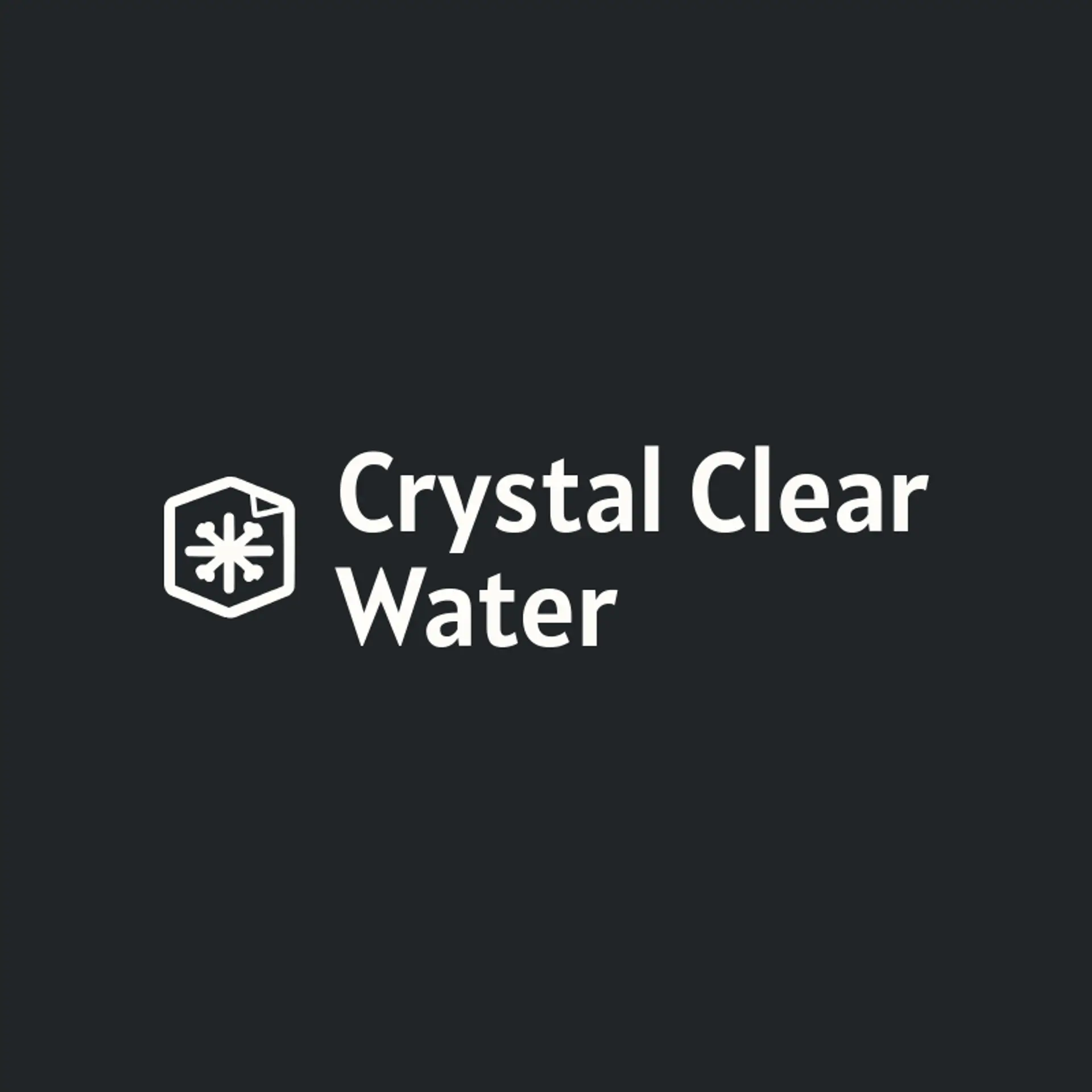 Crystal Clear Water logo for frost