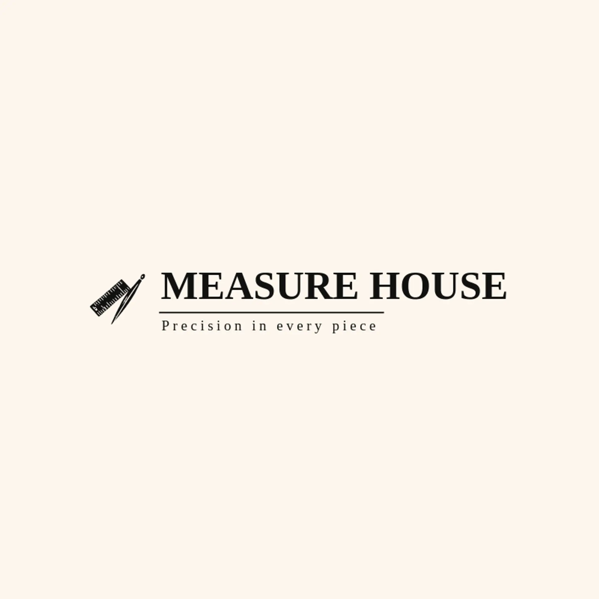Measure House logo for clothes