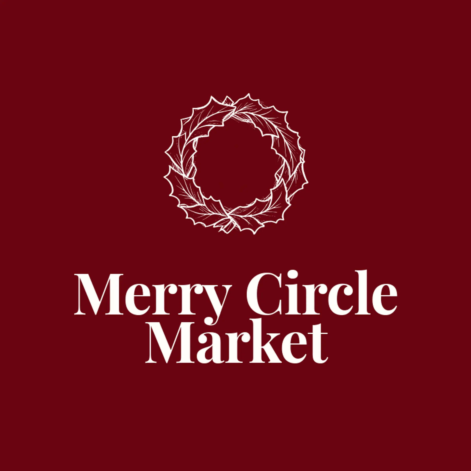 Merry Circle Market logo for christmas