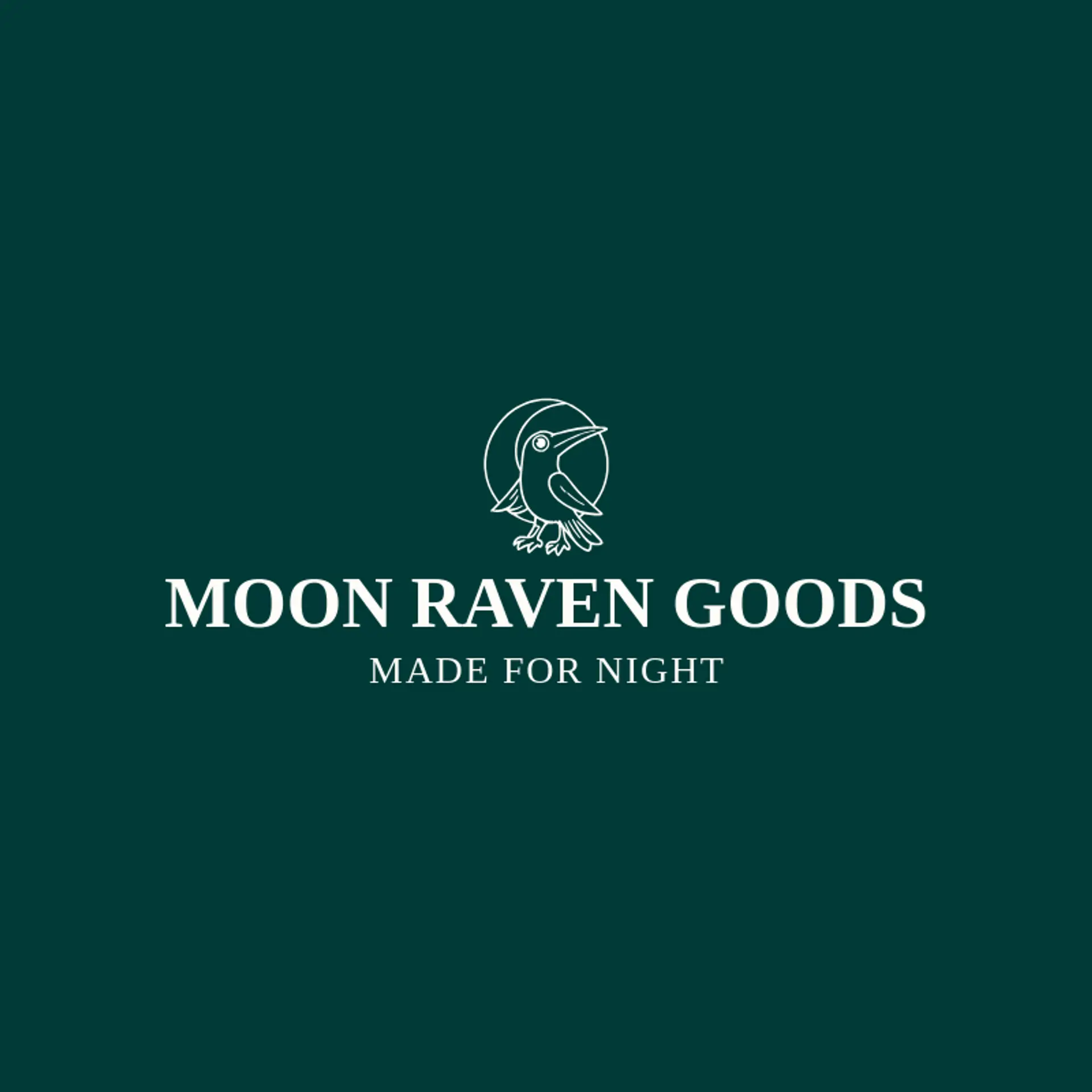 Moon Raven Goods logo for raven
