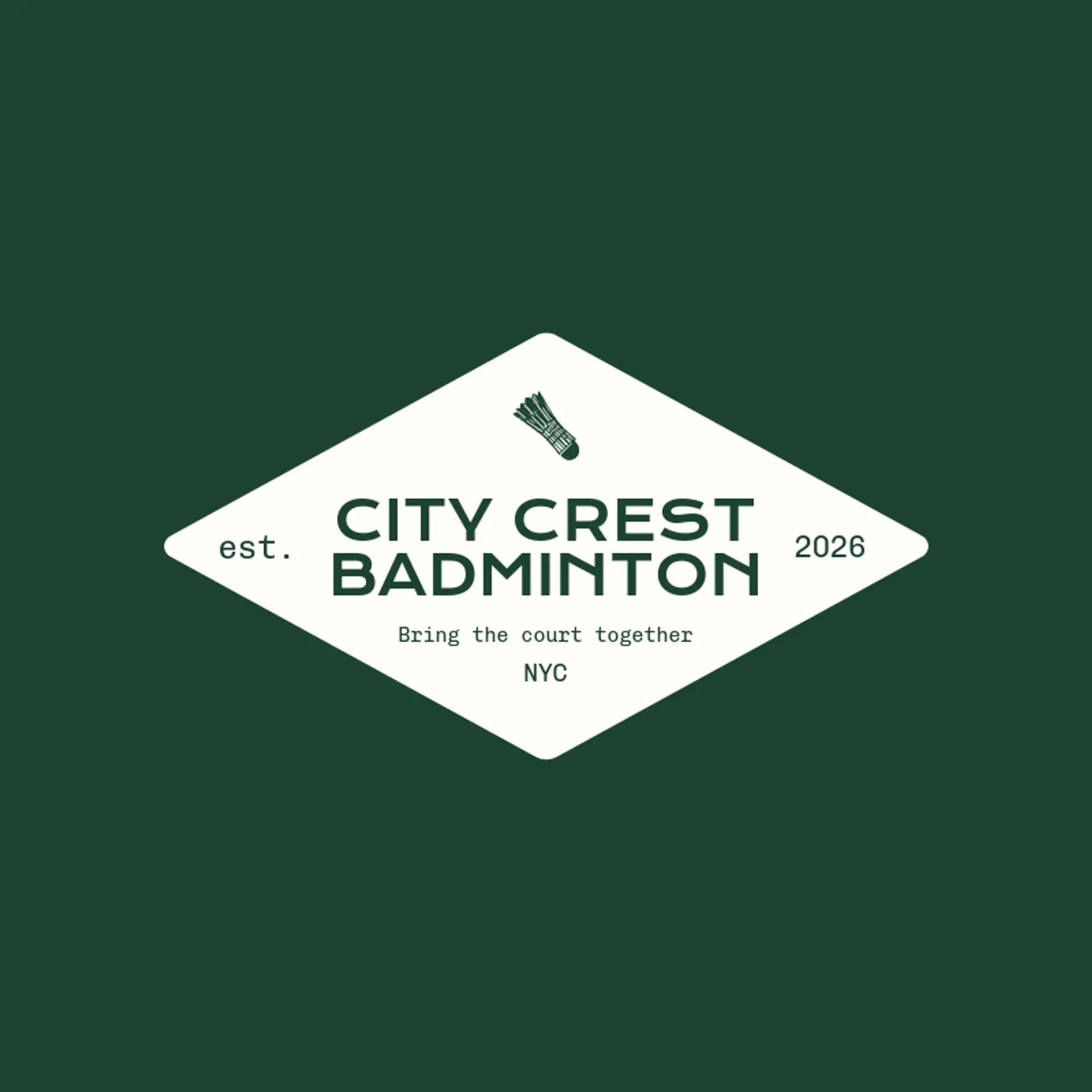 City Crest Badminton logo for badminton