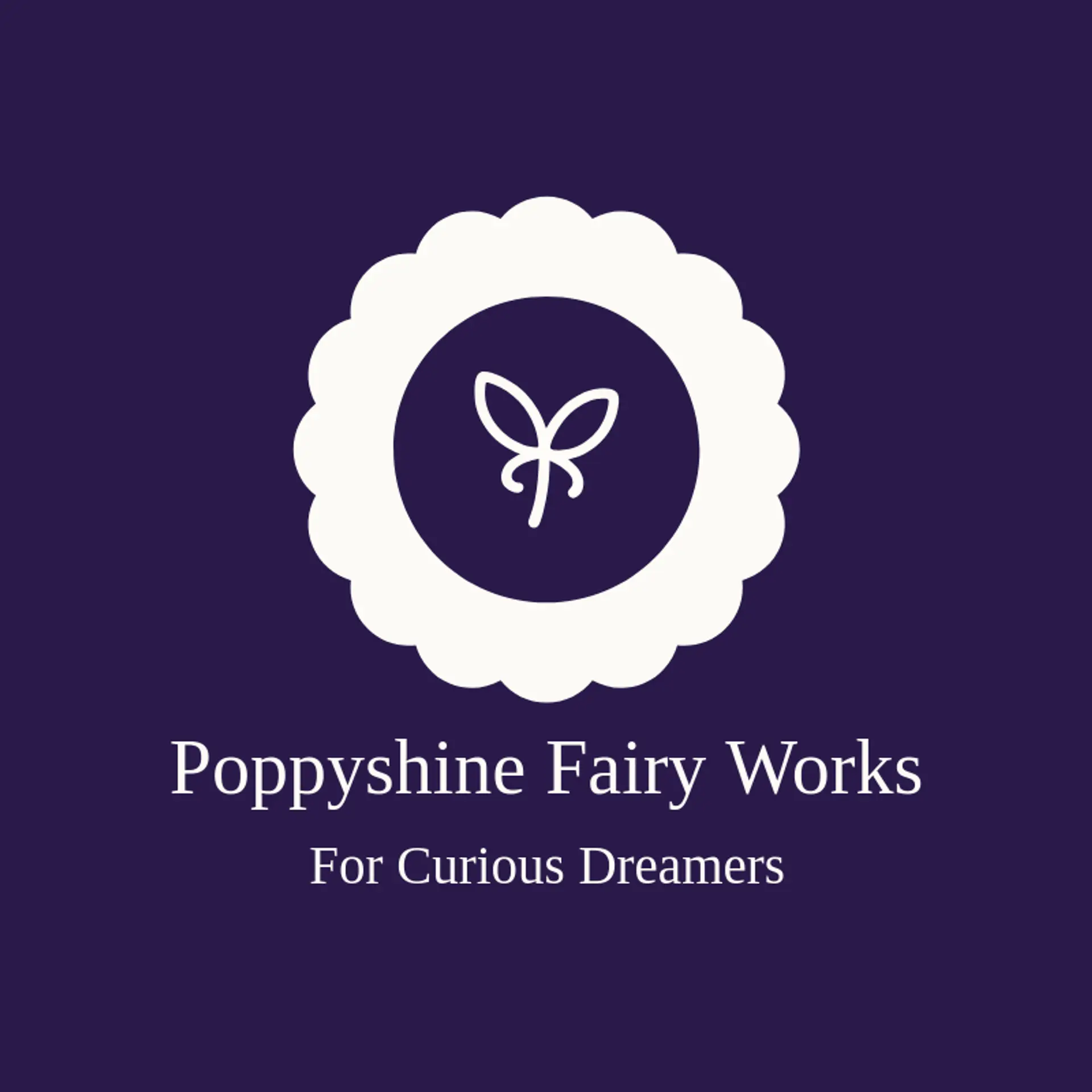 Poppyshine Fairy Works logo for fairy