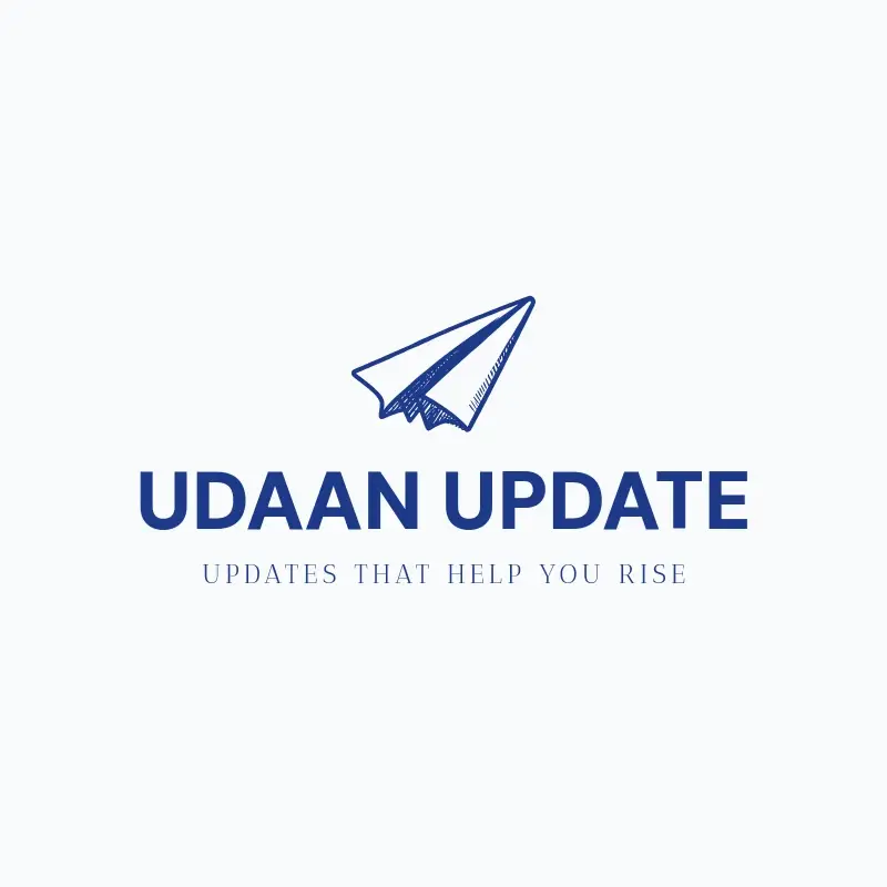 The blog name Udaan Update as a branded logo with a single color icon