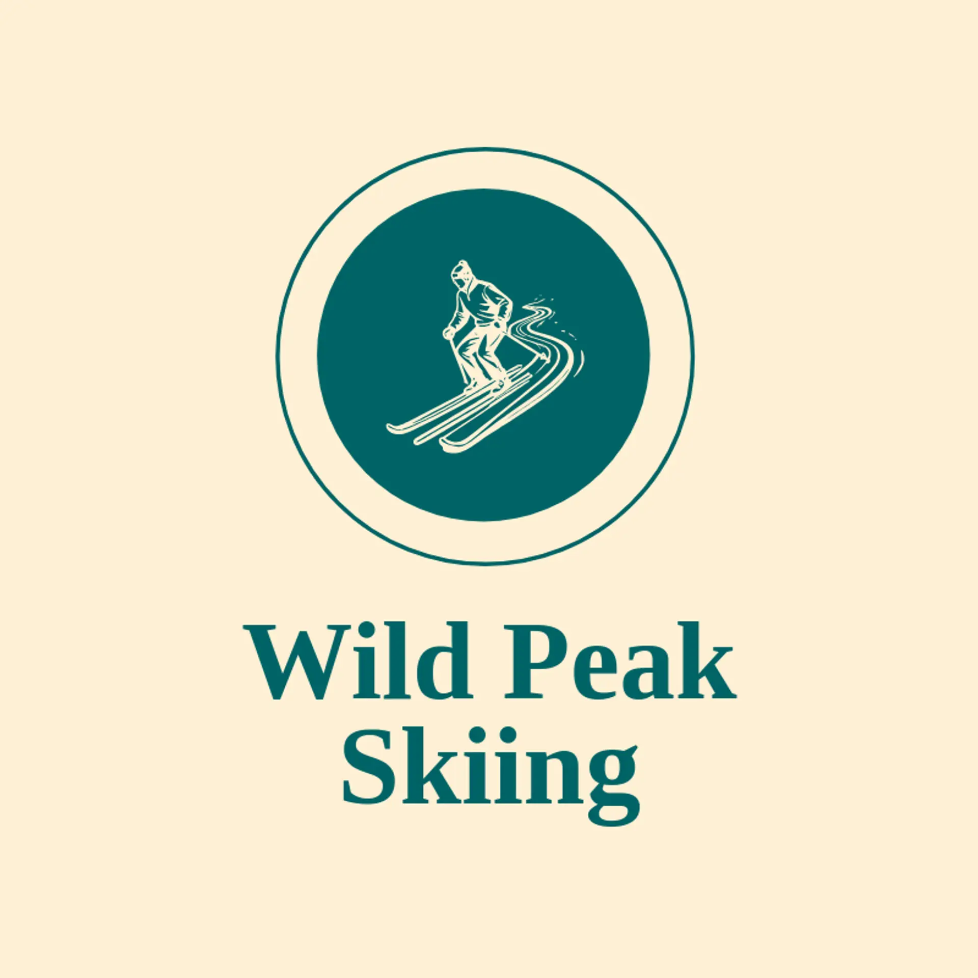 Wild Peak Skiing logo for skiing