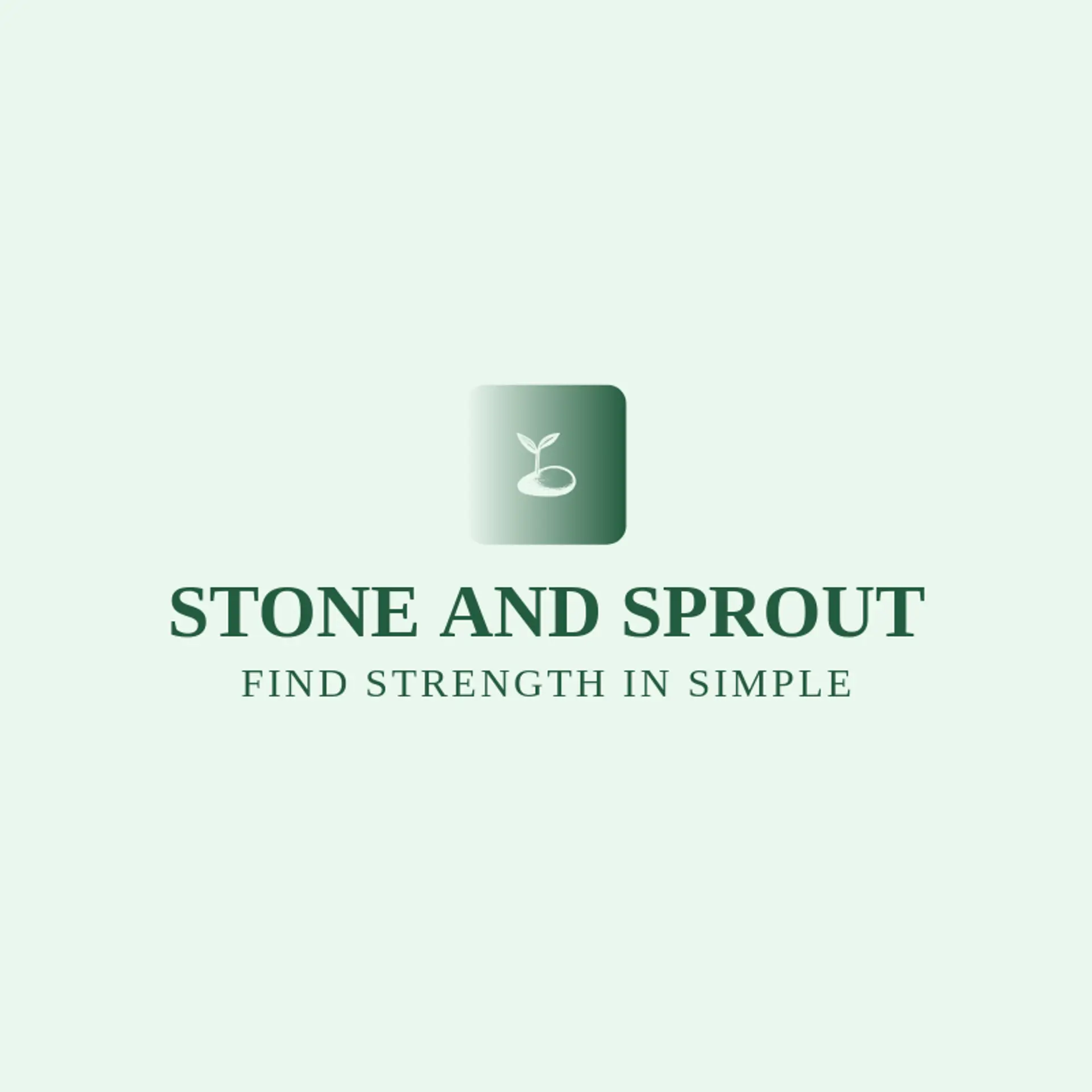 Stone and Sprout logo for natural