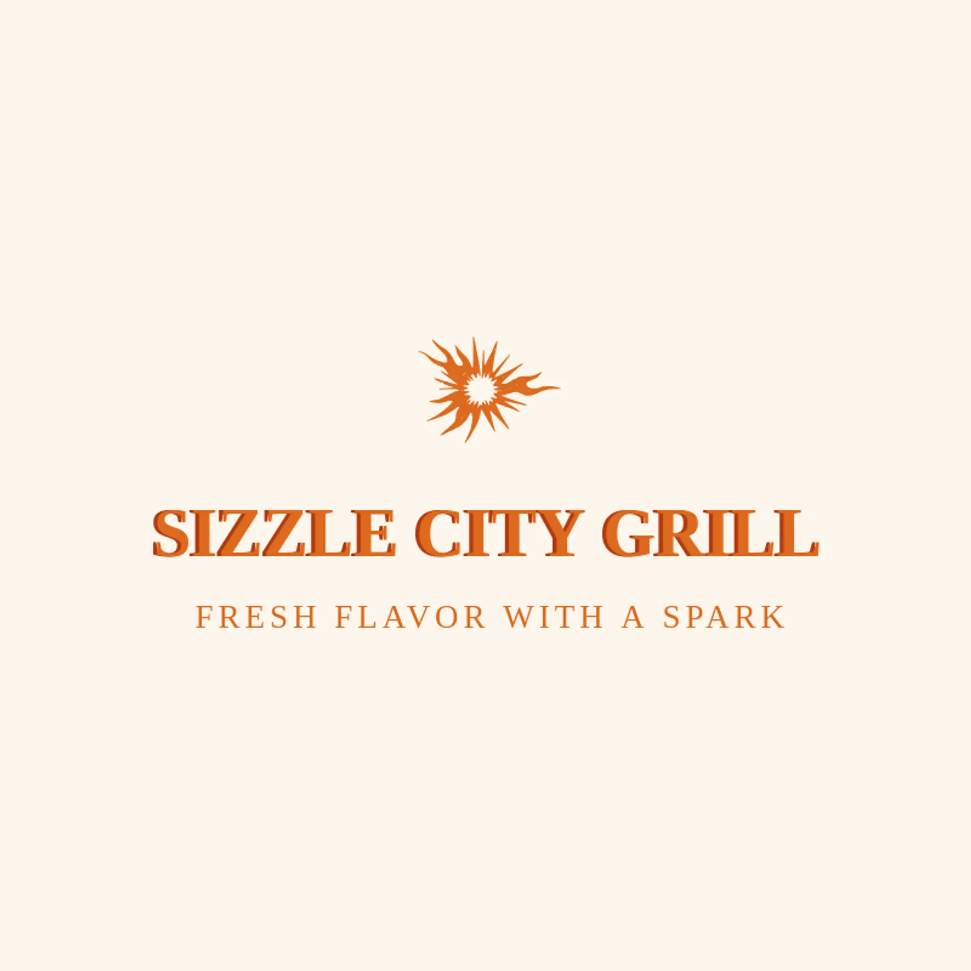 Sizzle City Grill logo for explosion