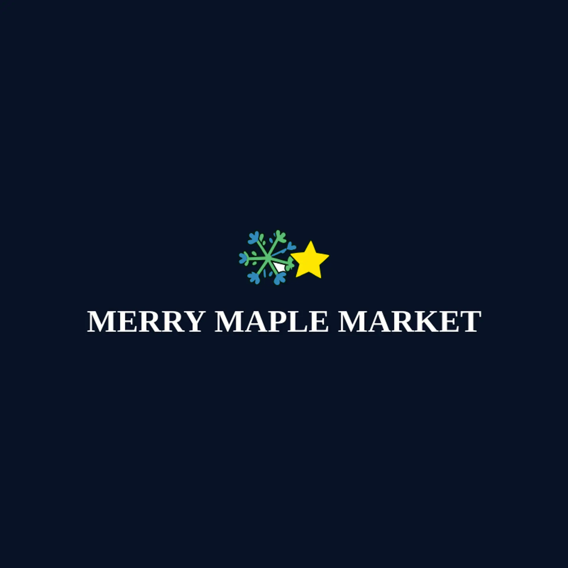 Merry Maple Market logo for holiday