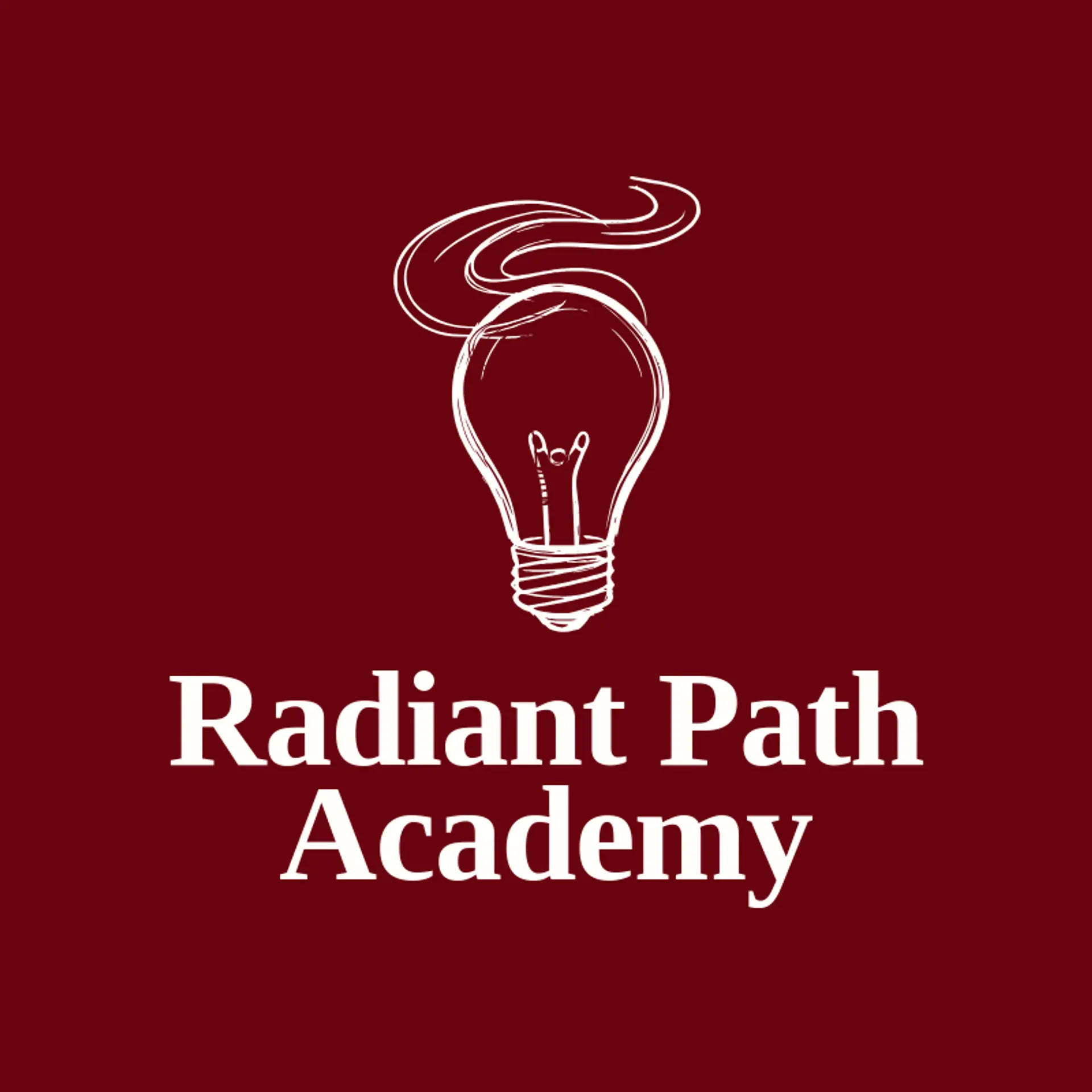 Radiant Path Academy logo for light bulb
