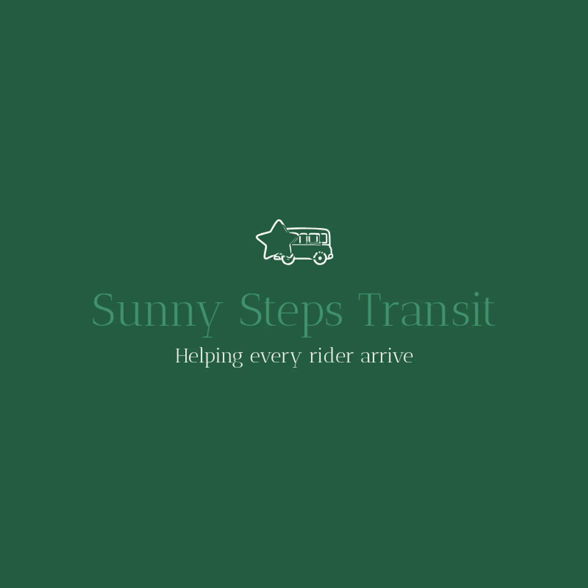 Sunny Steps Transit logo for school bus