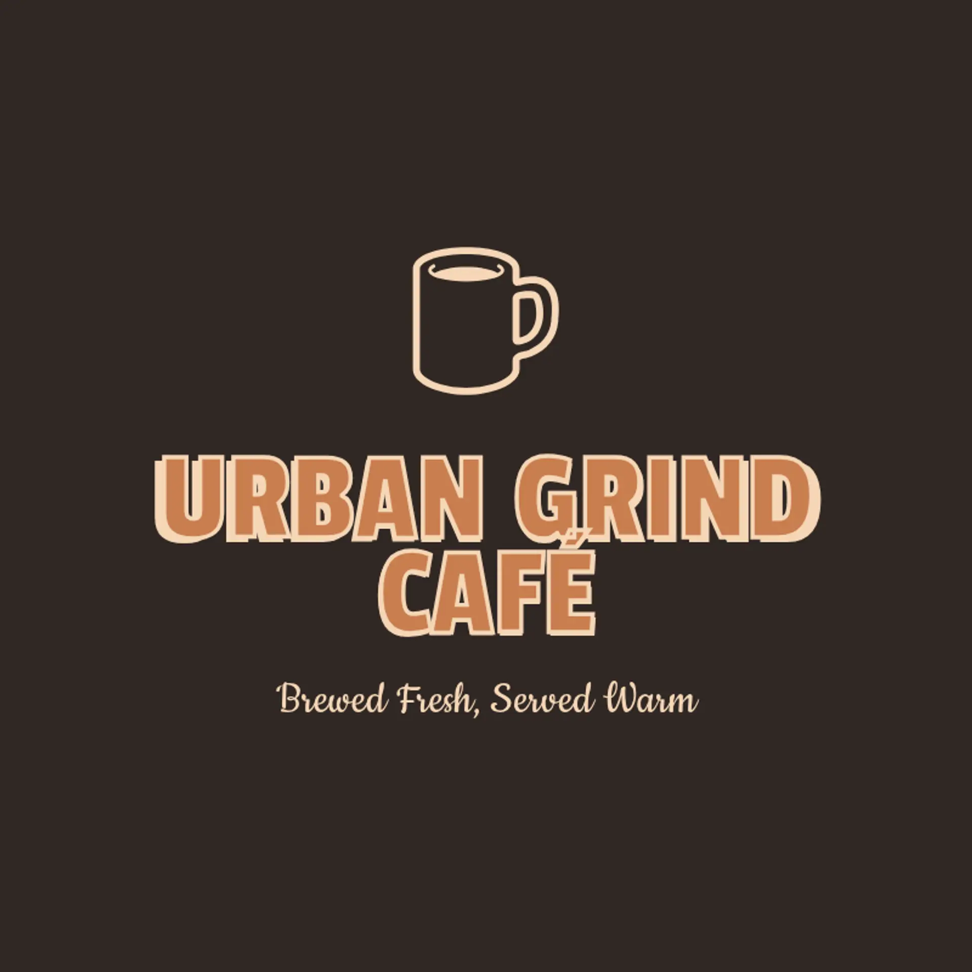 Urban Grind Café logo for food cafe