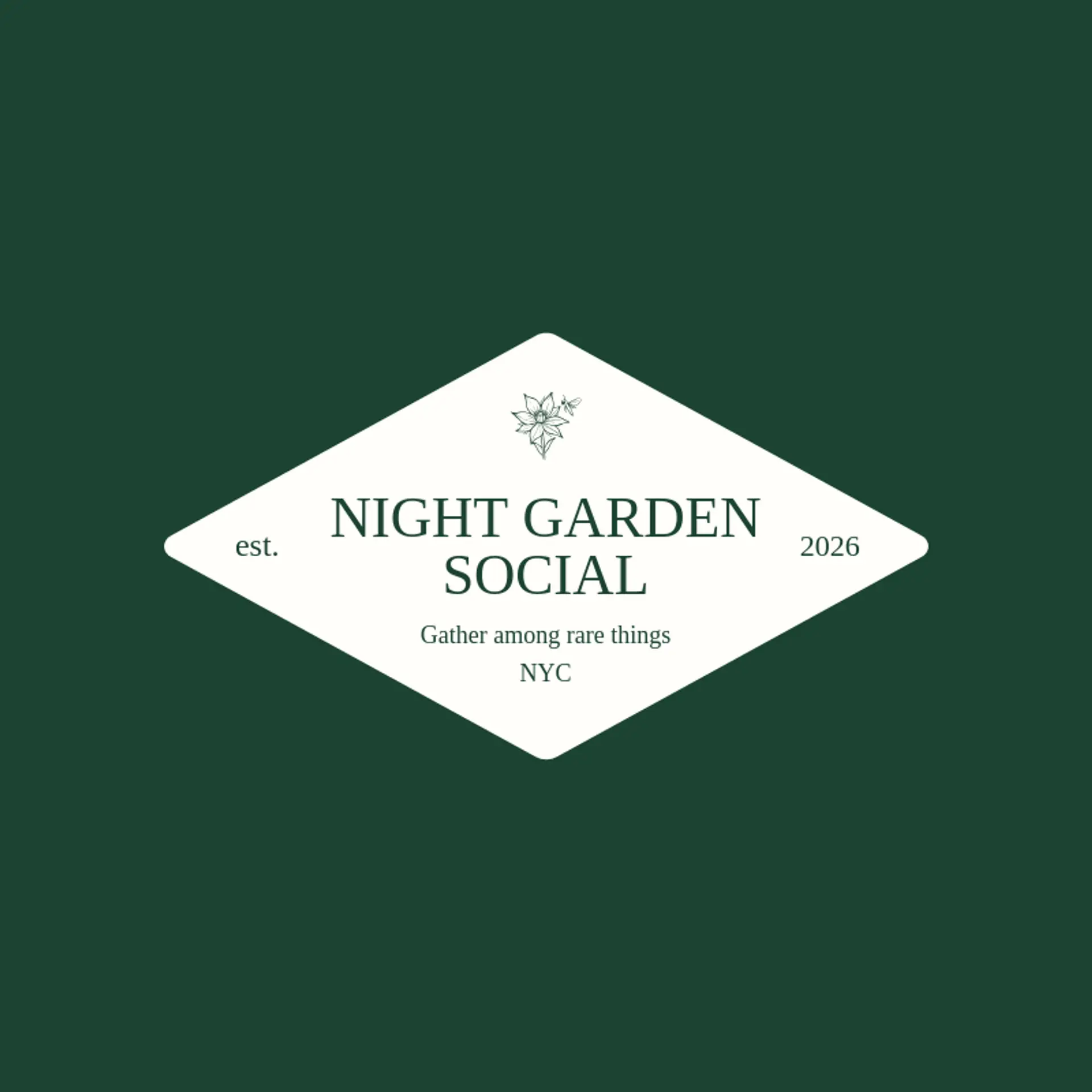 Night Garden Social logo for goth