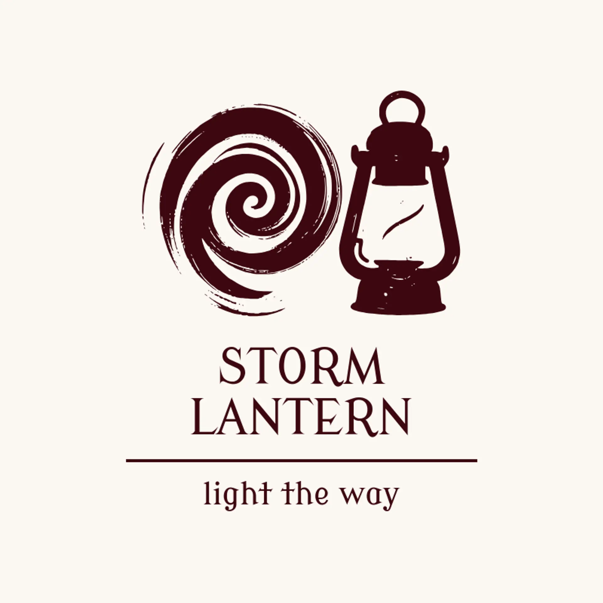 Storm Lantern logo for hurricane