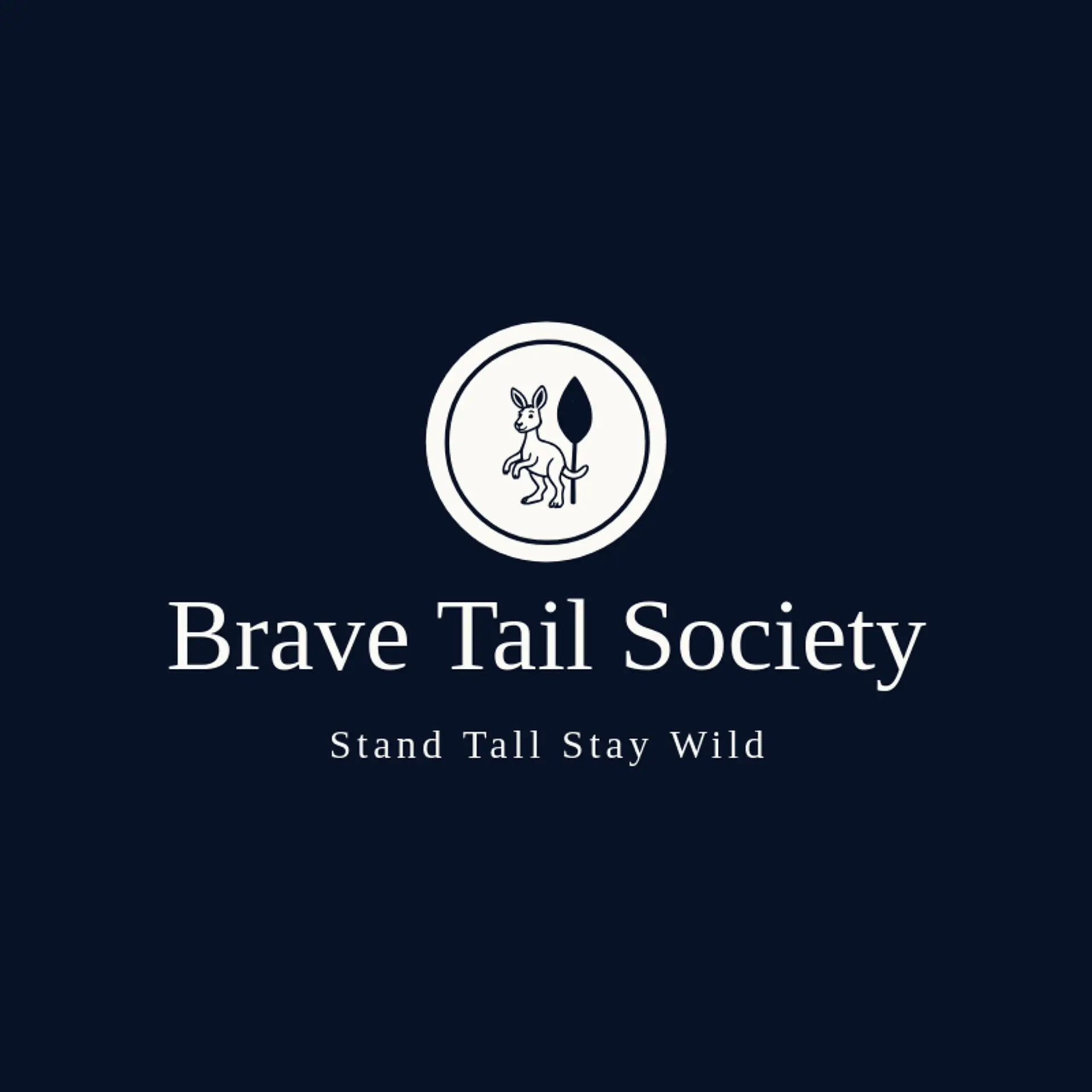 Brave Tail Society logo for kangaroo