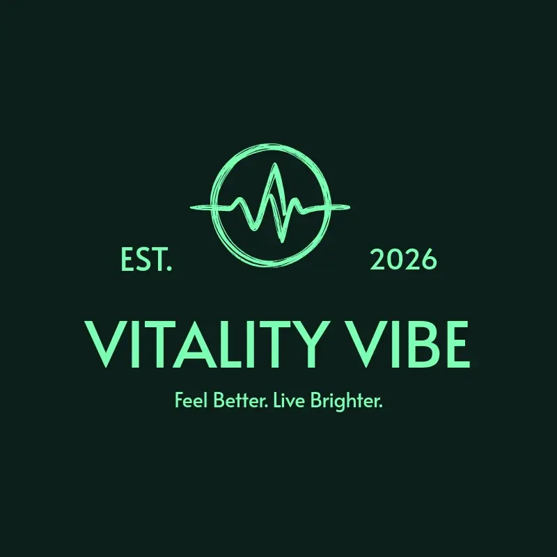 The product name Vitality Vibe as a branded logo with a single color icon