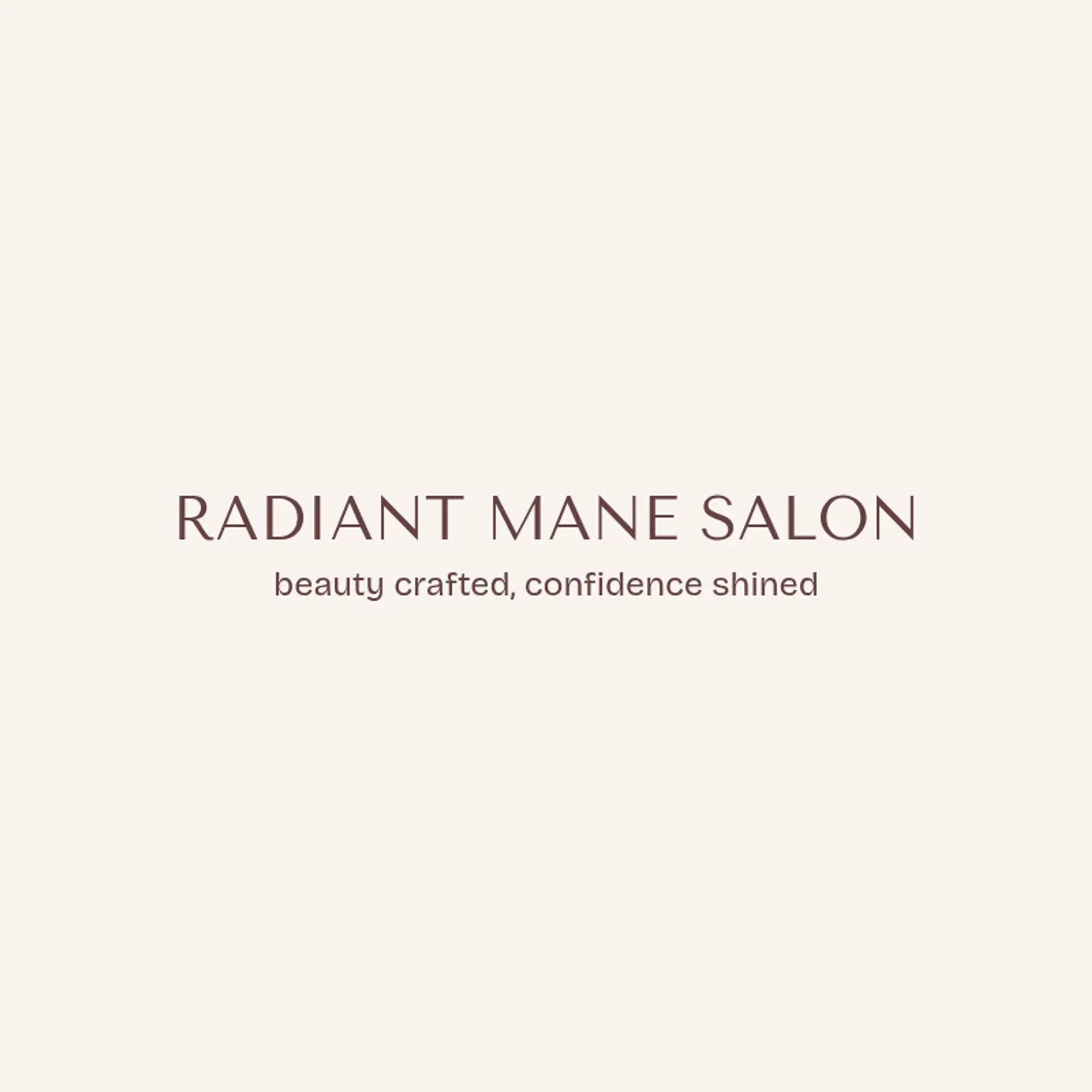 Radiant Mane Salon logo for salon
