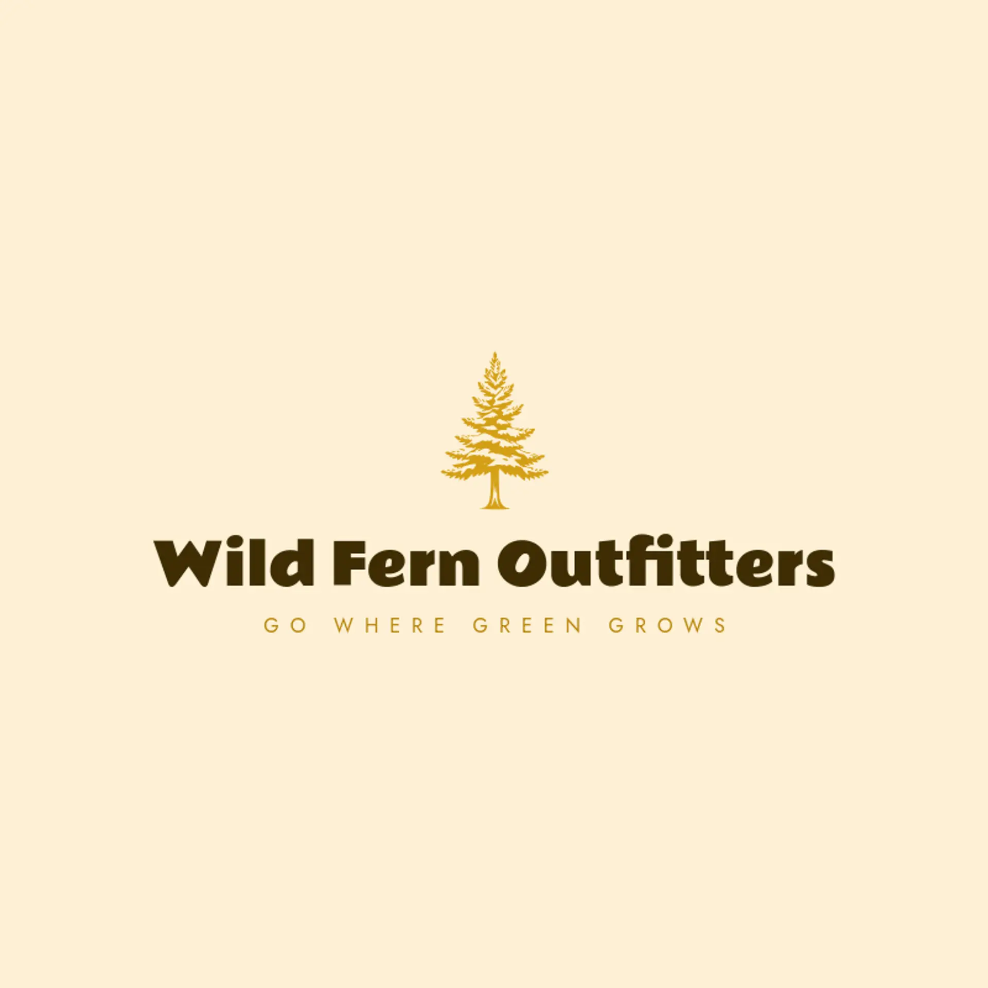 Wild Fern Outfitters logo for evergreen
