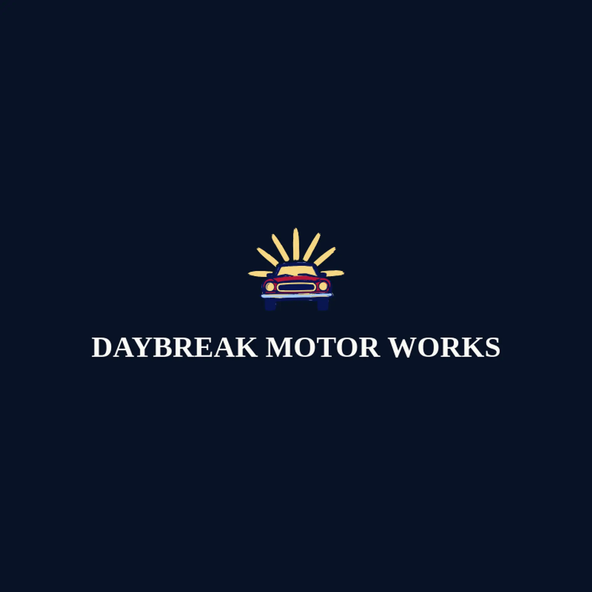 Daybreak Motor Works logo for automobile