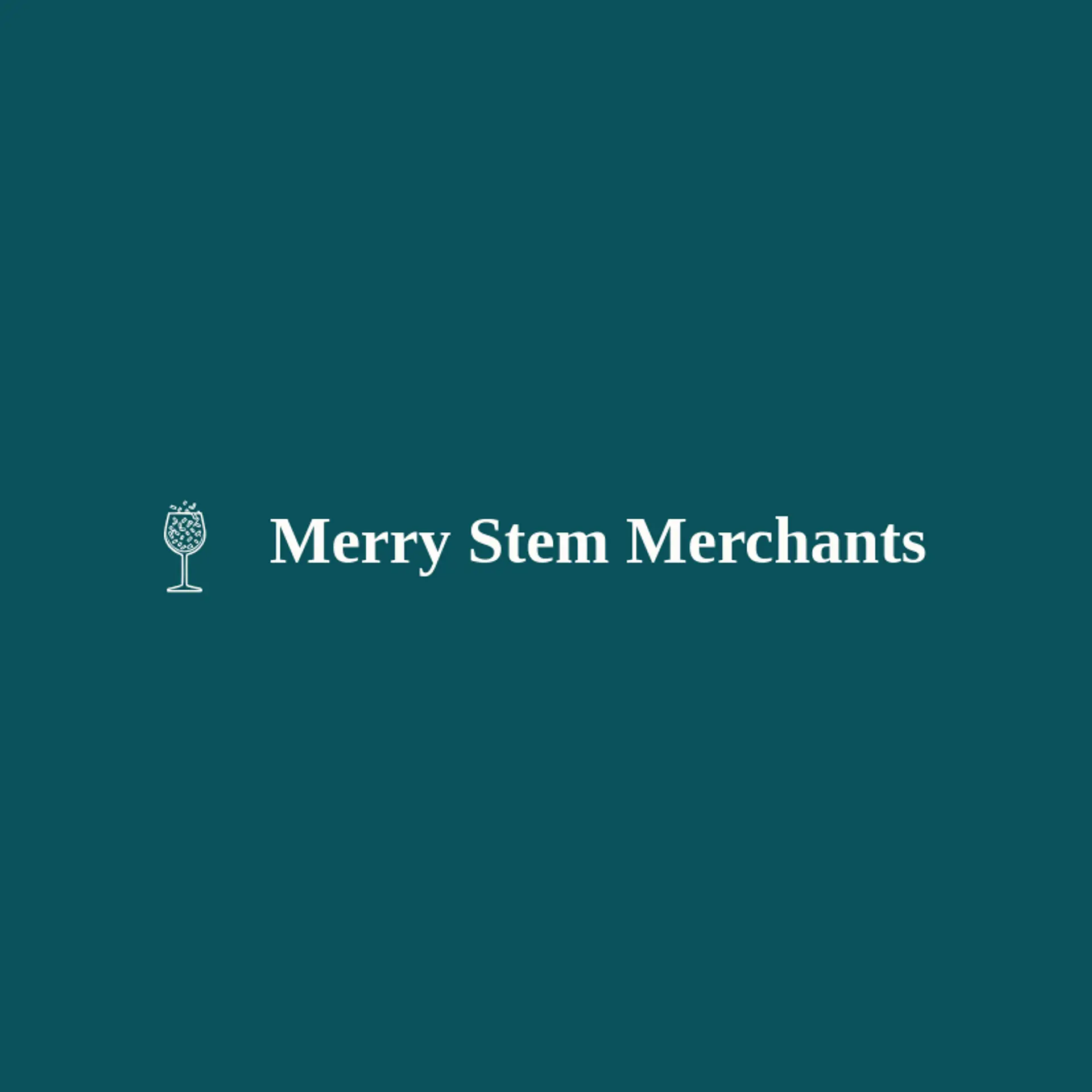 Merry Stem Merchants logo for wine glass