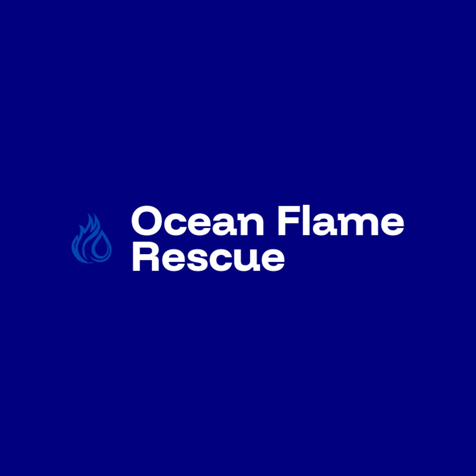 Ocean Flame Rescue logo for fire