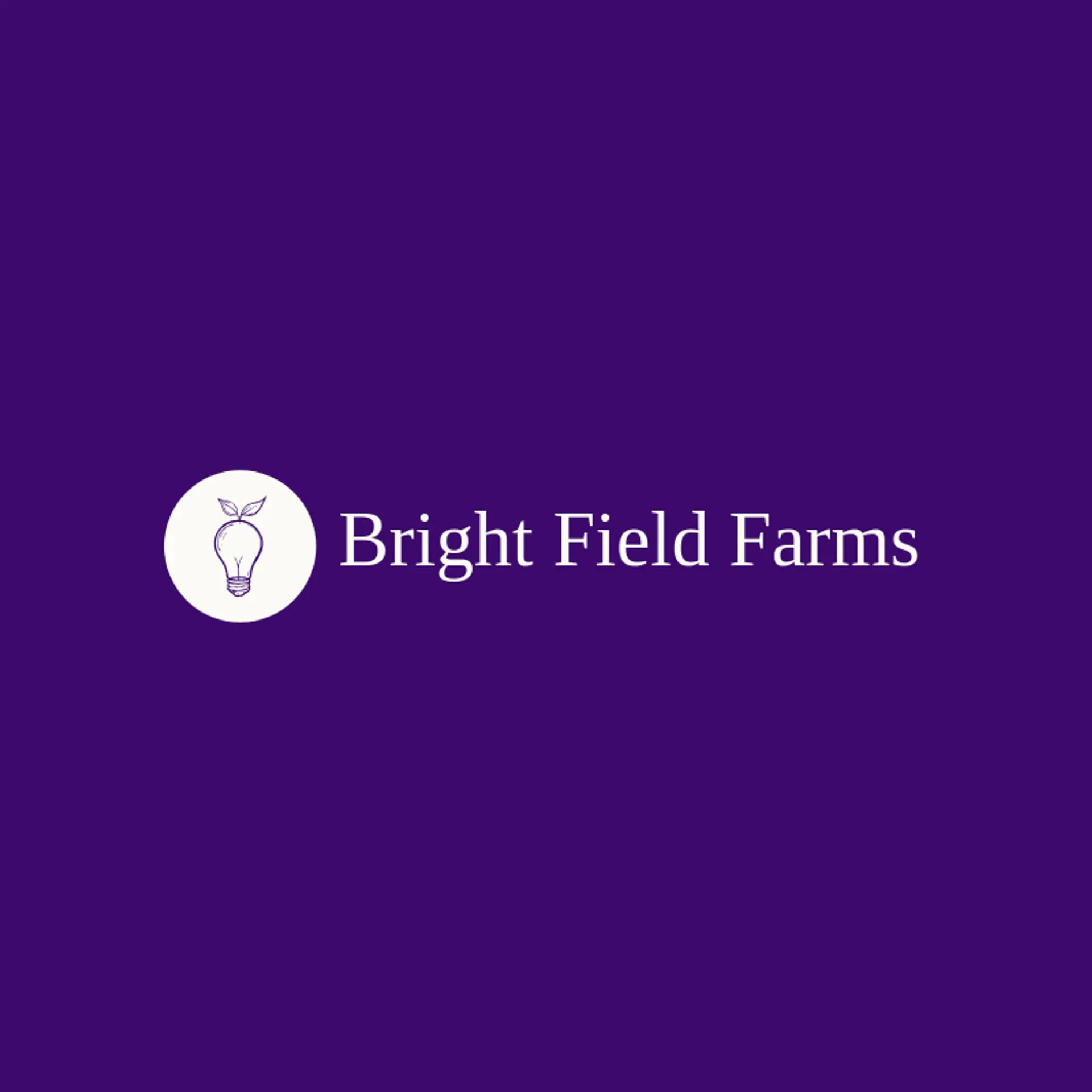 Bright Field Farms logo for light bulb