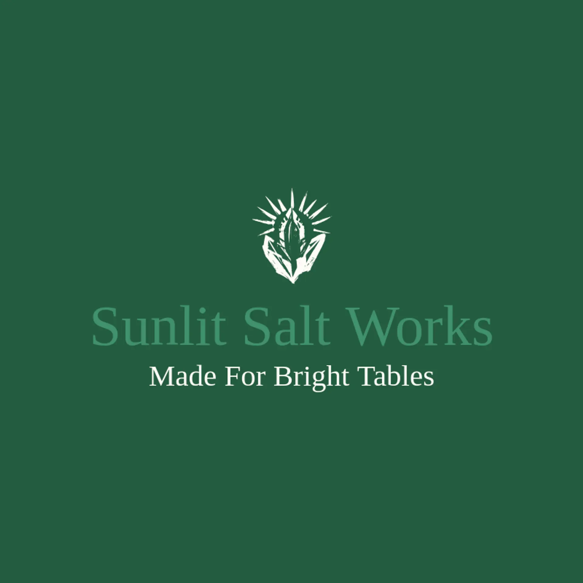 Sunlit Salt Works logo for salt