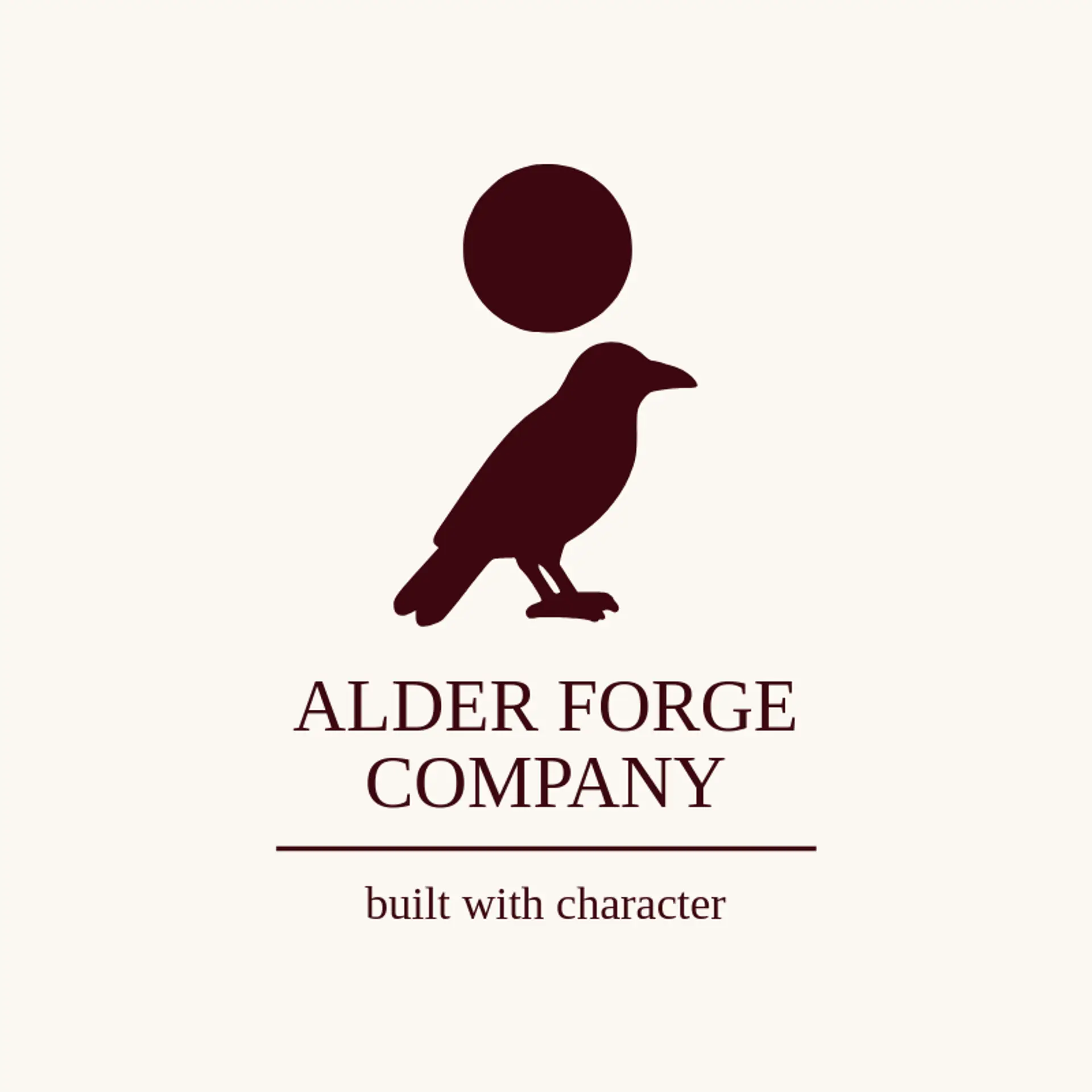 Alder Forge Company logo for masculine