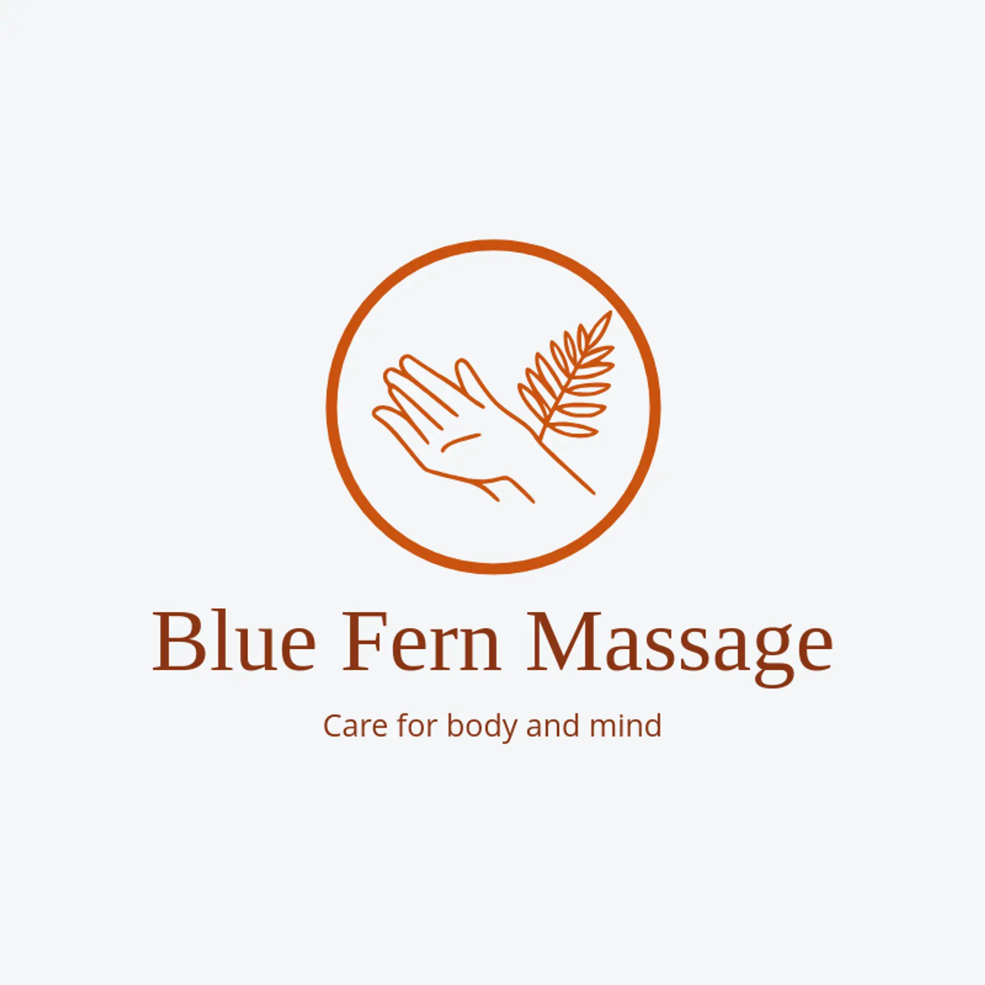 Blue Fern Massage logo for massage therapy