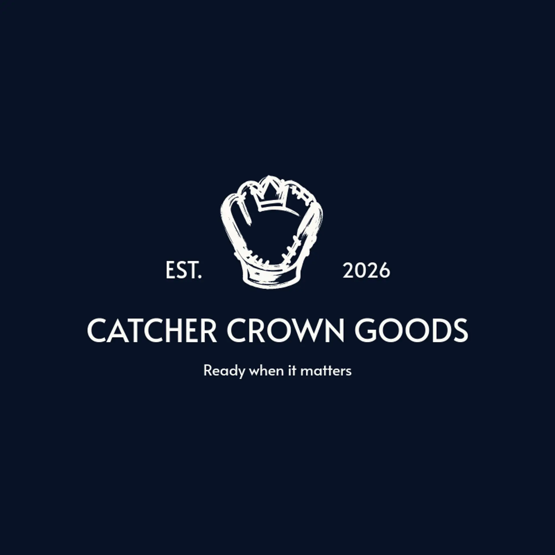 Catcher Crown Goods logo for baseball hat
