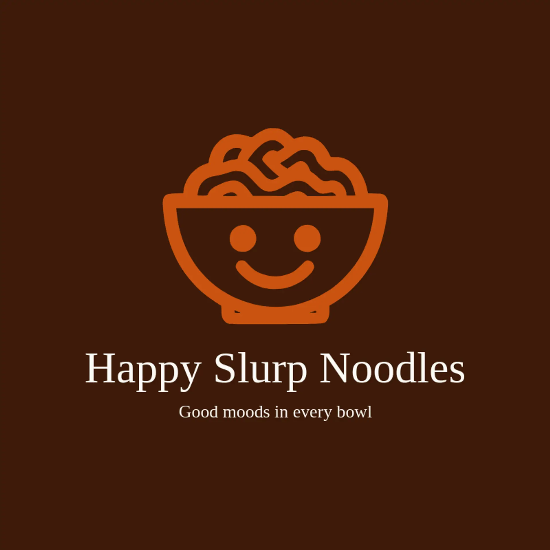 Happy Slurp Noodles logo for noodle