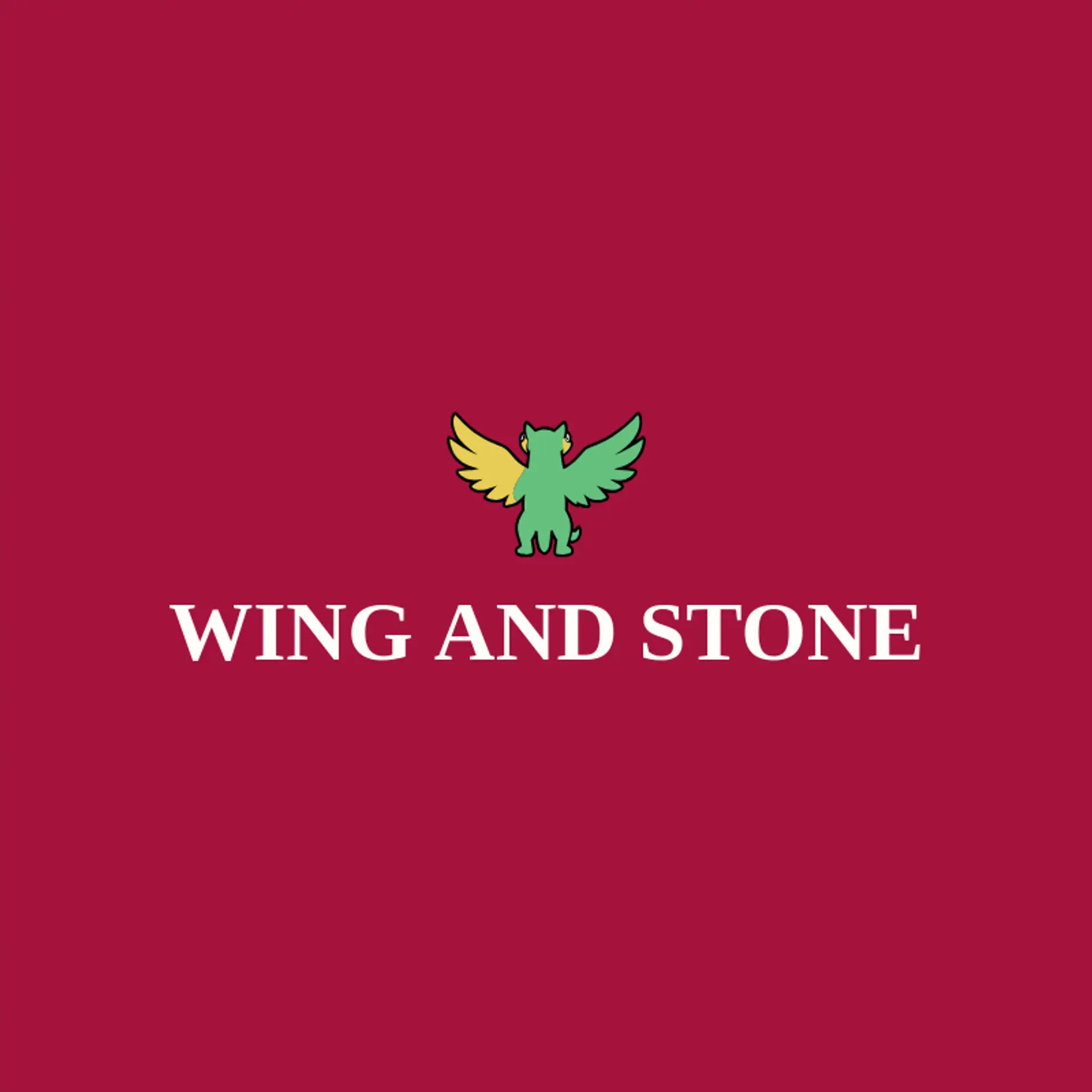 Wing and Stone logo for griffin