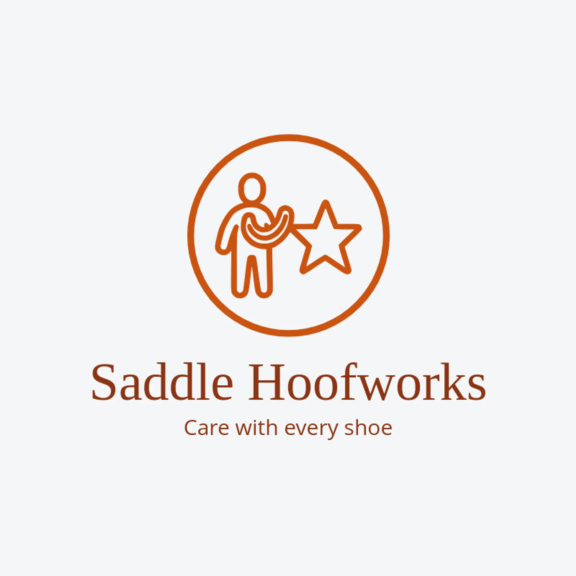 Saddle Hoofworks logo for farrier