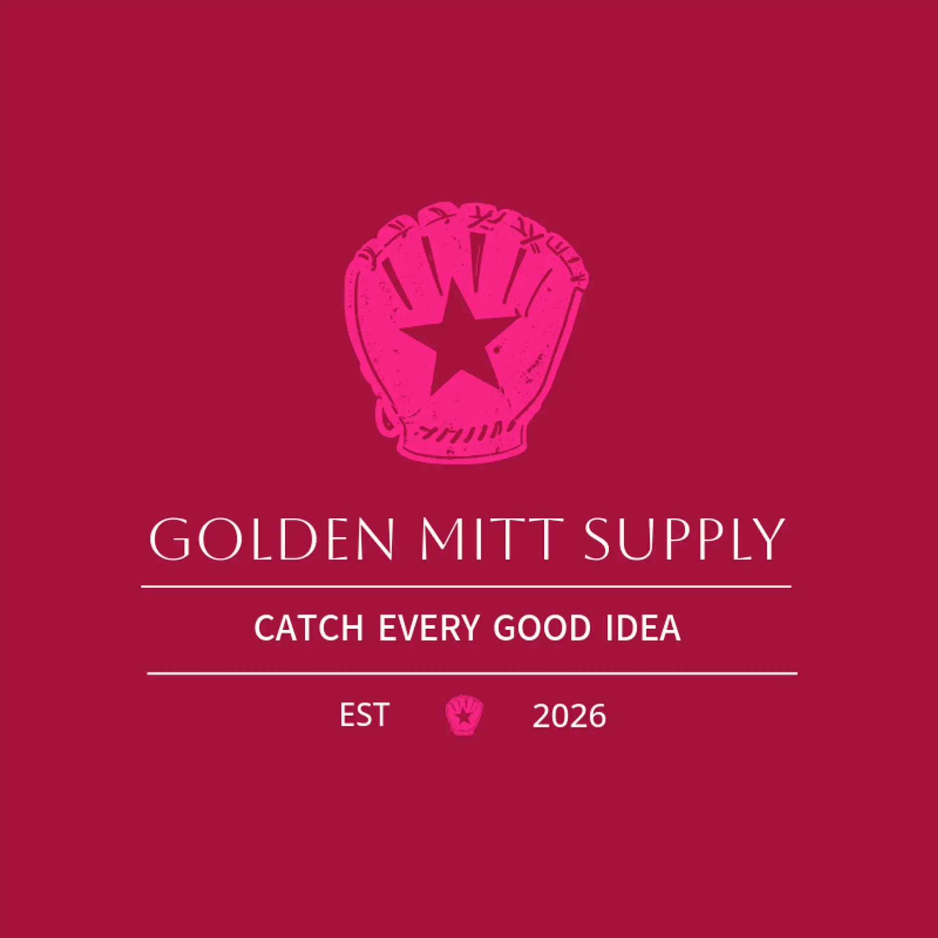 Golden Mitt Supply logo for baseball hat