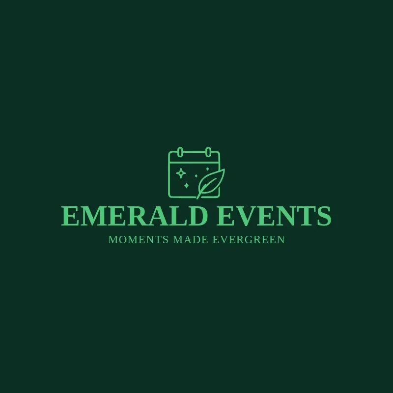 The event name Emerald Events as a branded logo with a single color icon