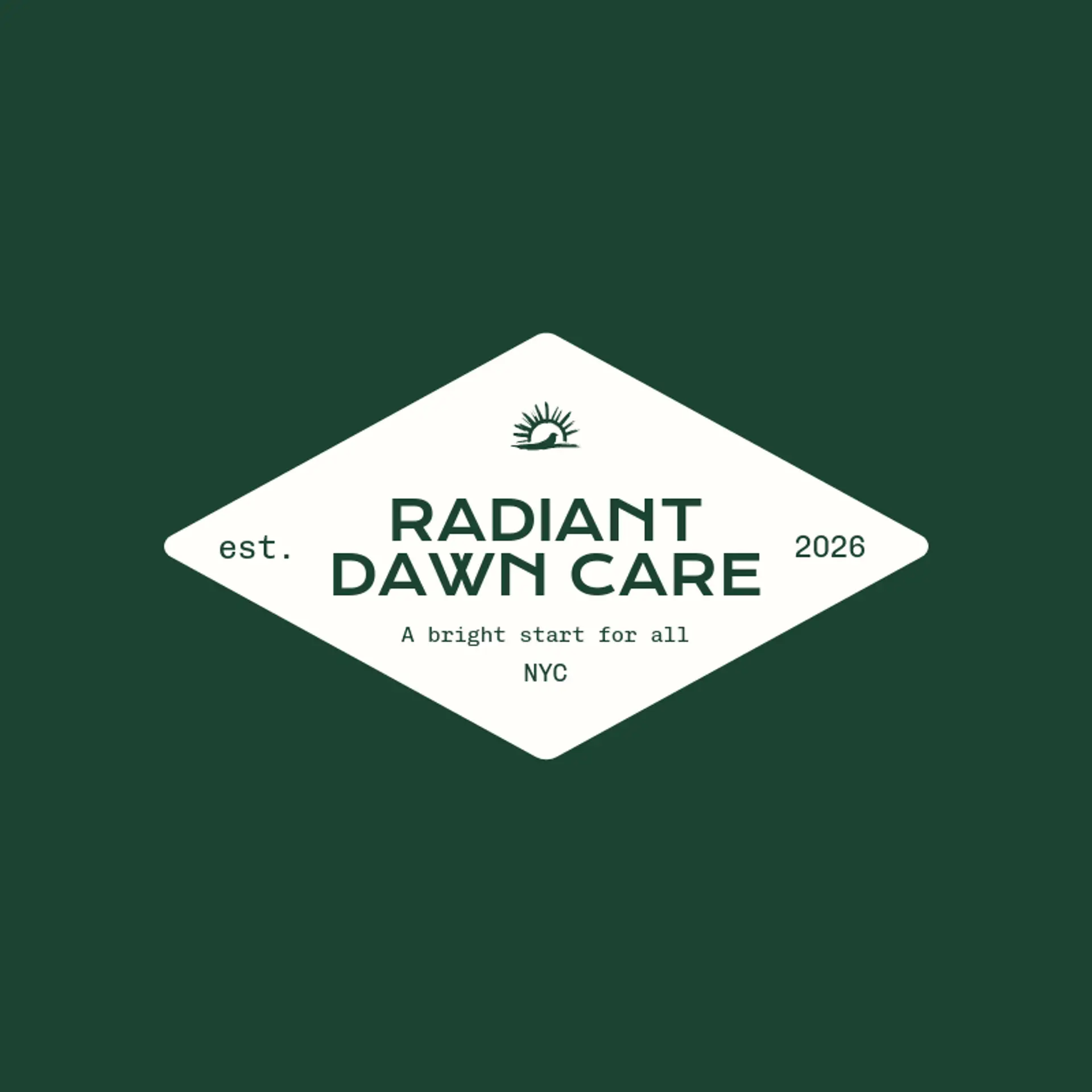 Radiant Dawn Care logo for care