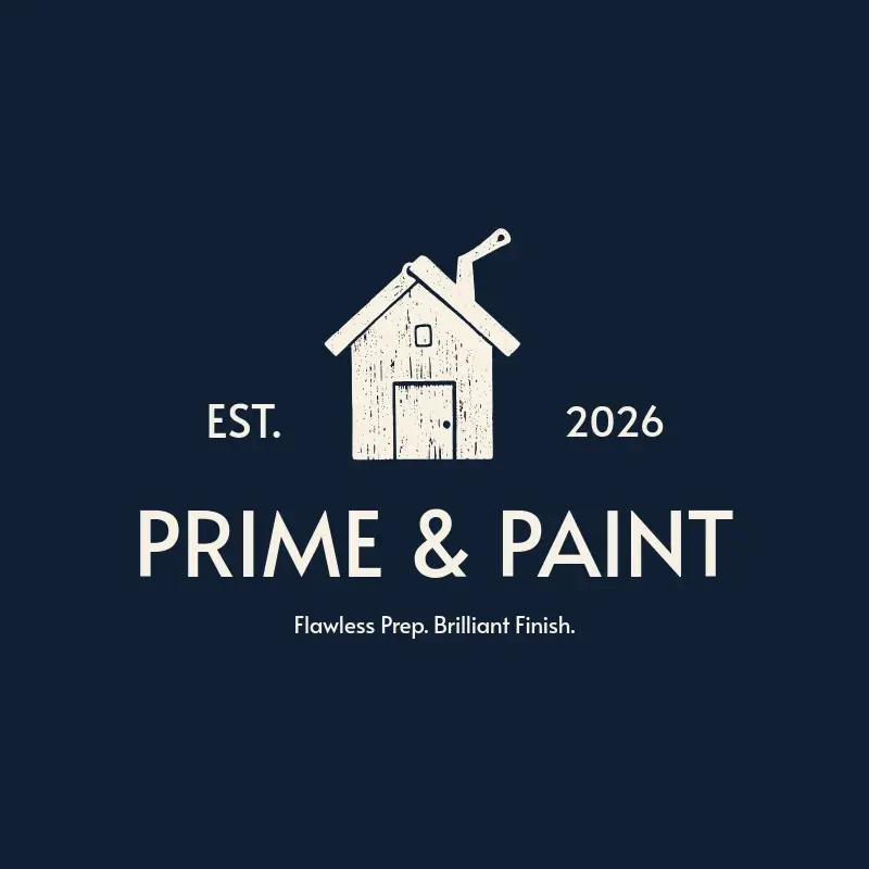 The painting name Prime & Paint as a branded logo with a single color icon