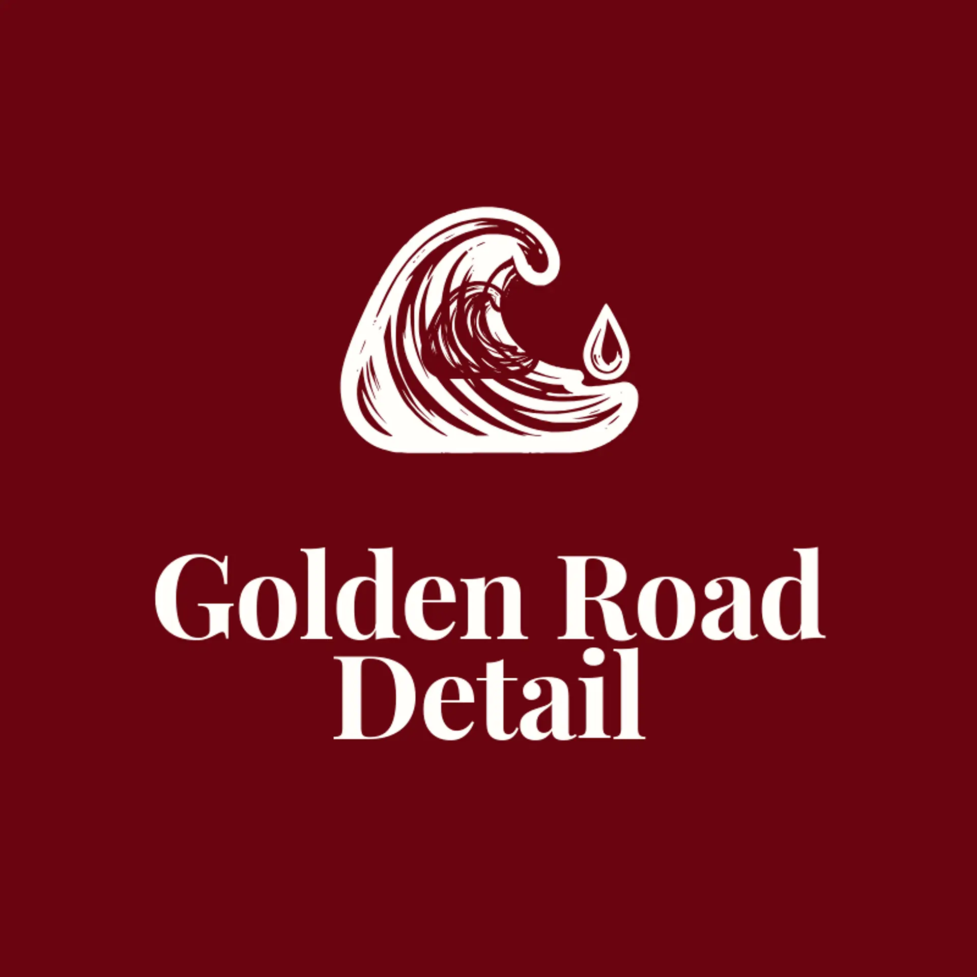 Golden Road Detail logo for car detailing