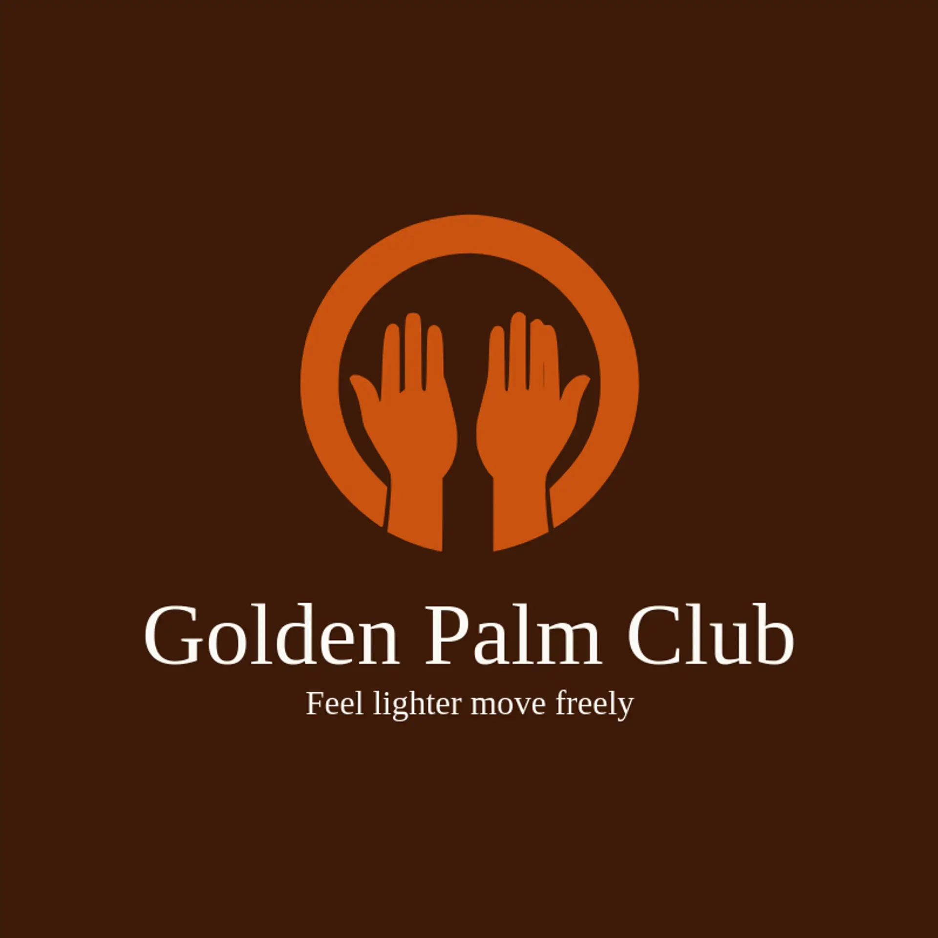Golden Palm Club logo for massage