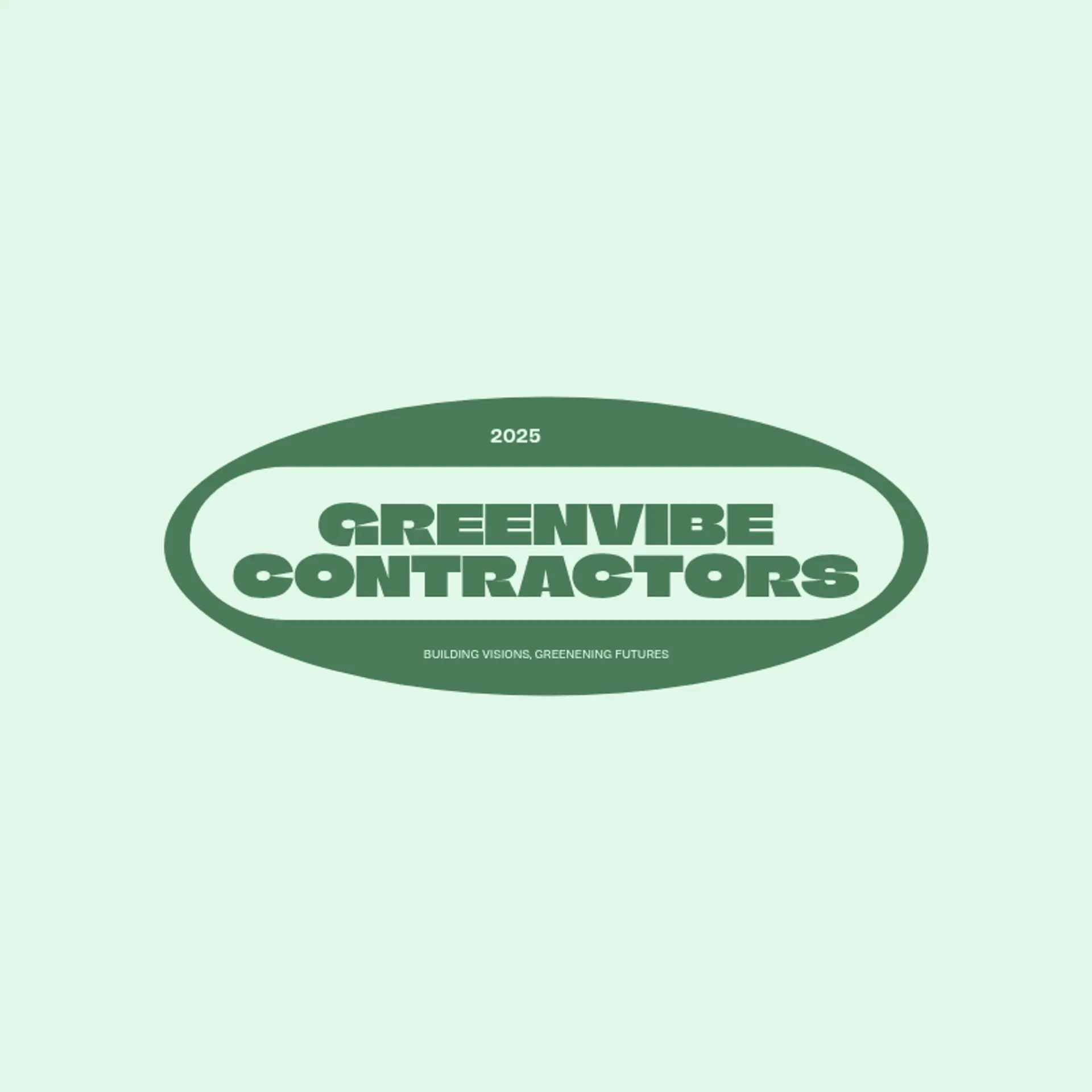 GreenVibe Contractors logo for construction and landscaping
