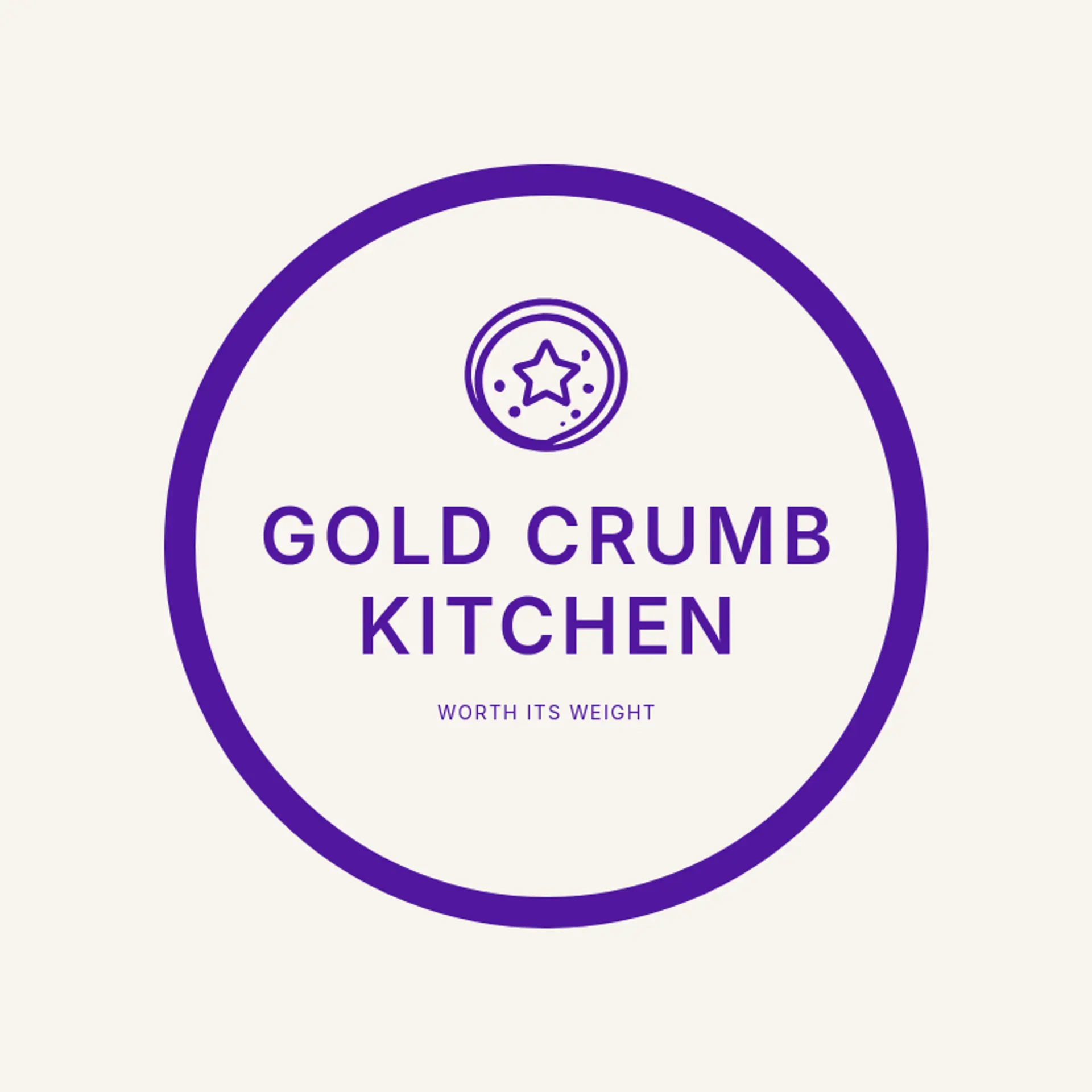 Gold Crumb Kitchen logo for cookie