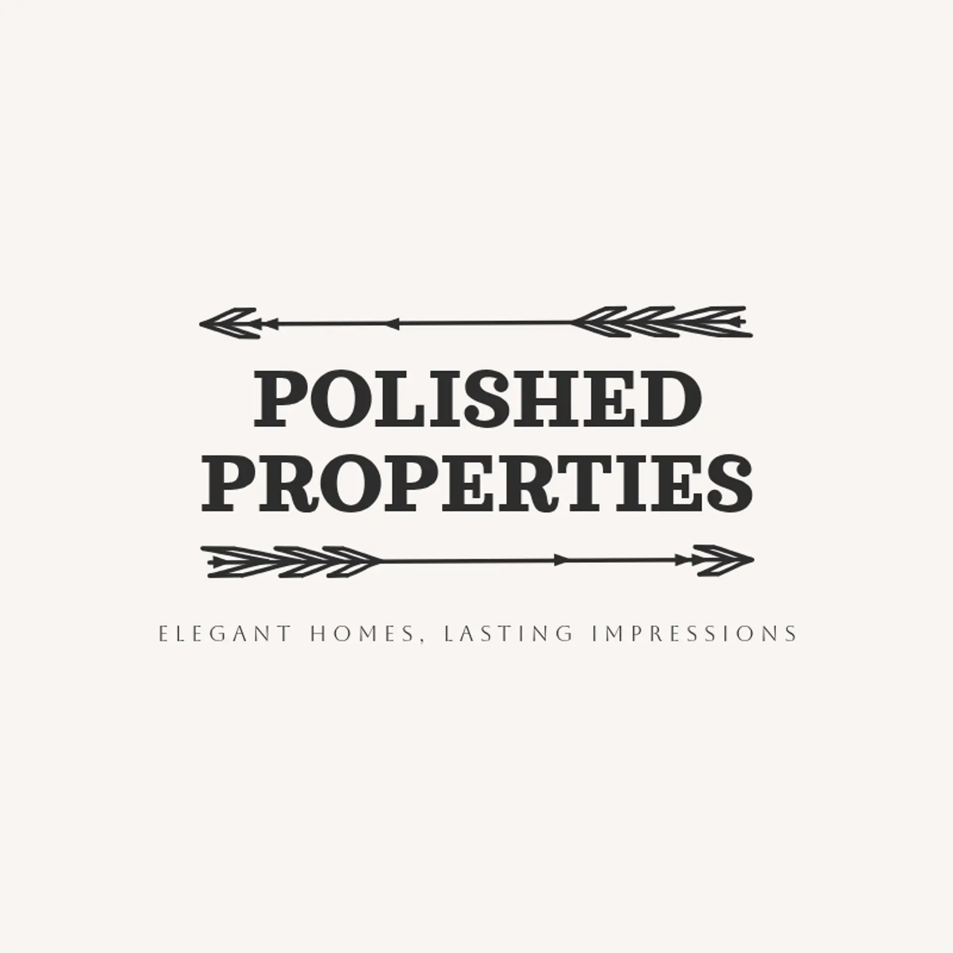 Polished Properties logo for classy real estate