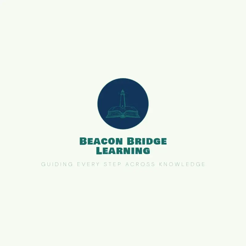 The daycare name Beacon Bridge Learning as a branded logo with a single color icon