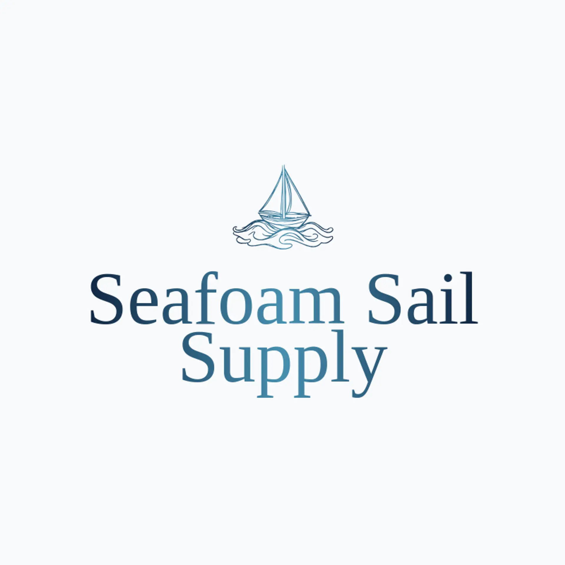 Seafoam Sail Supply logo for sailboat
