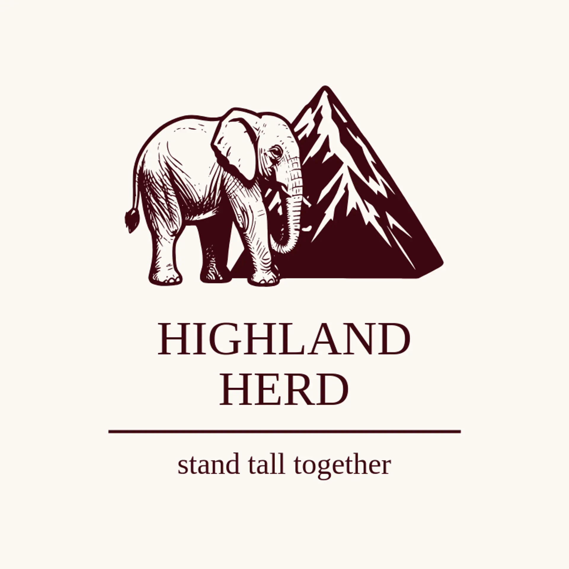 Highland Herd logo for elephant