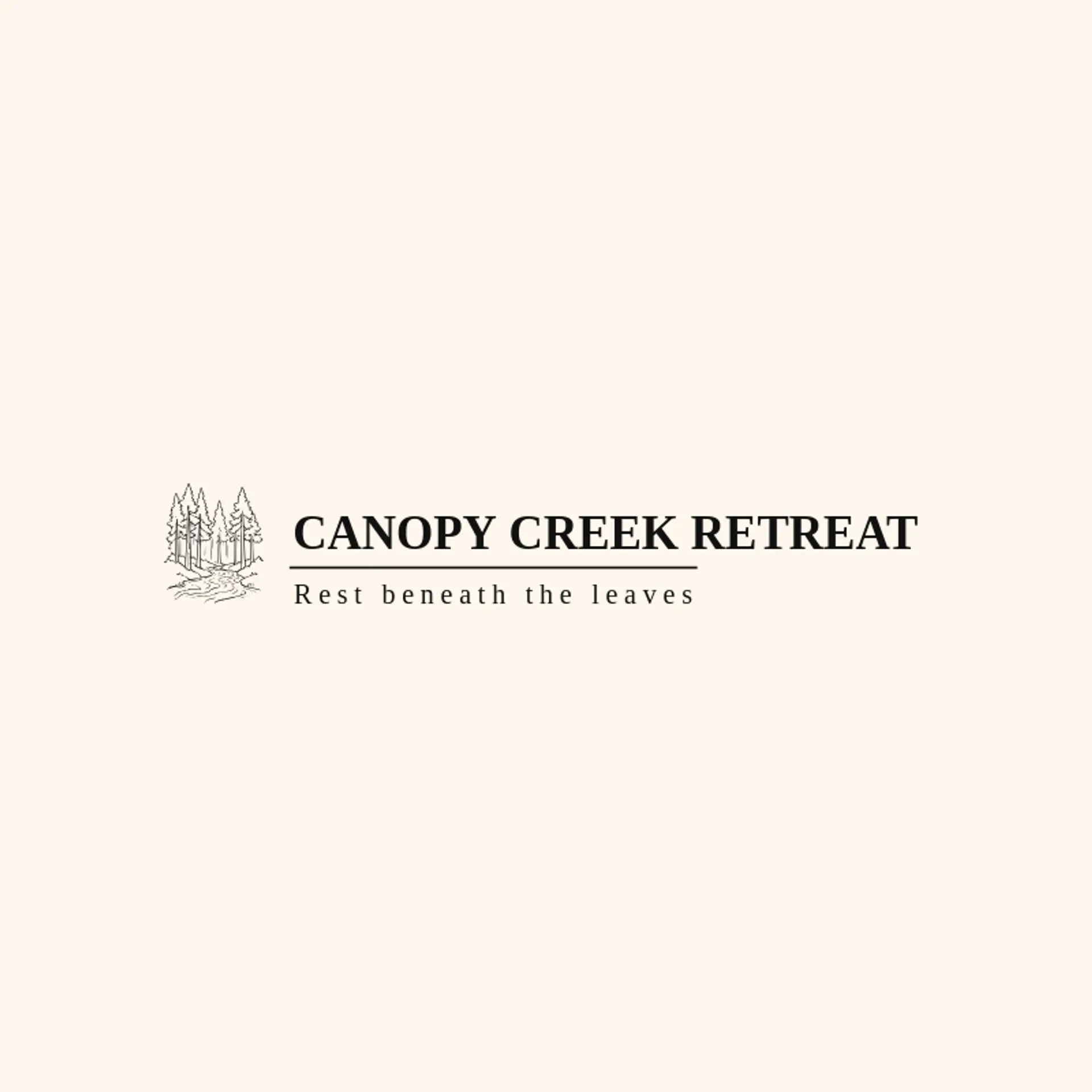 Canopy Creek Retreat logo for forest