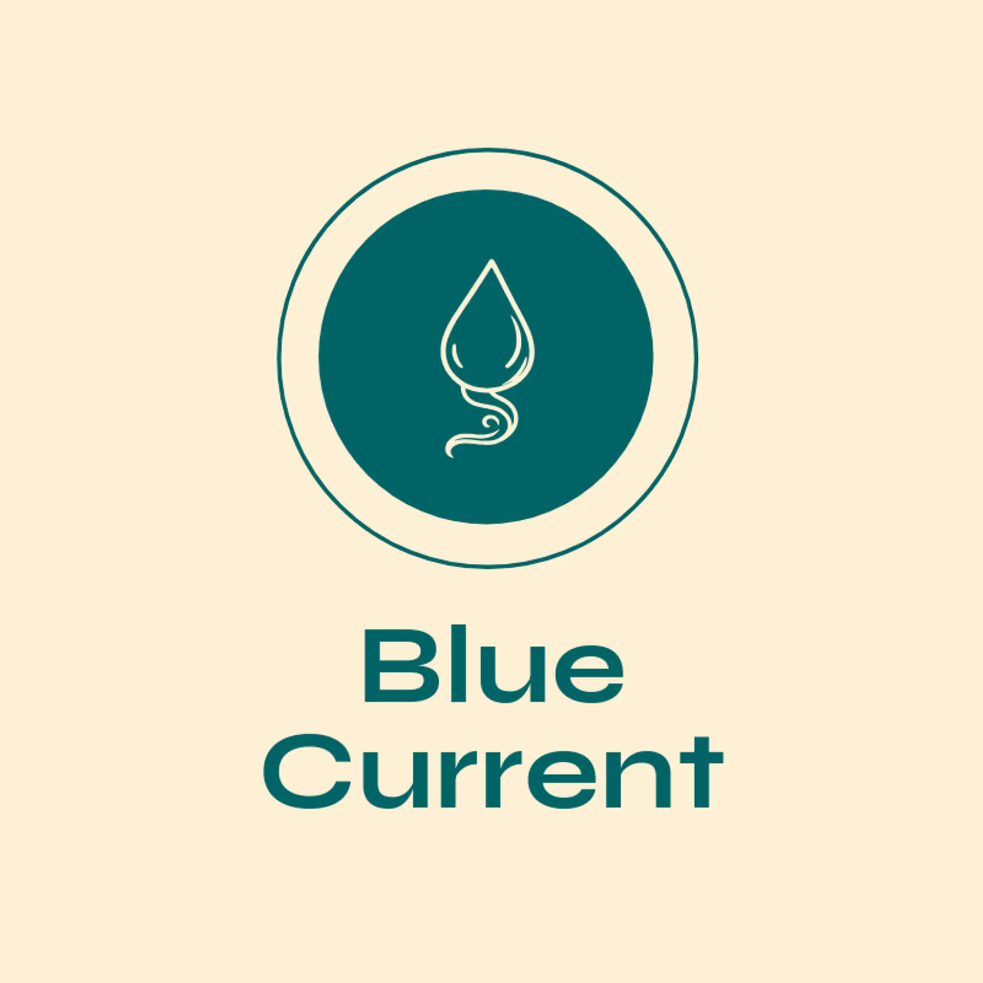 Blue Current logo for water