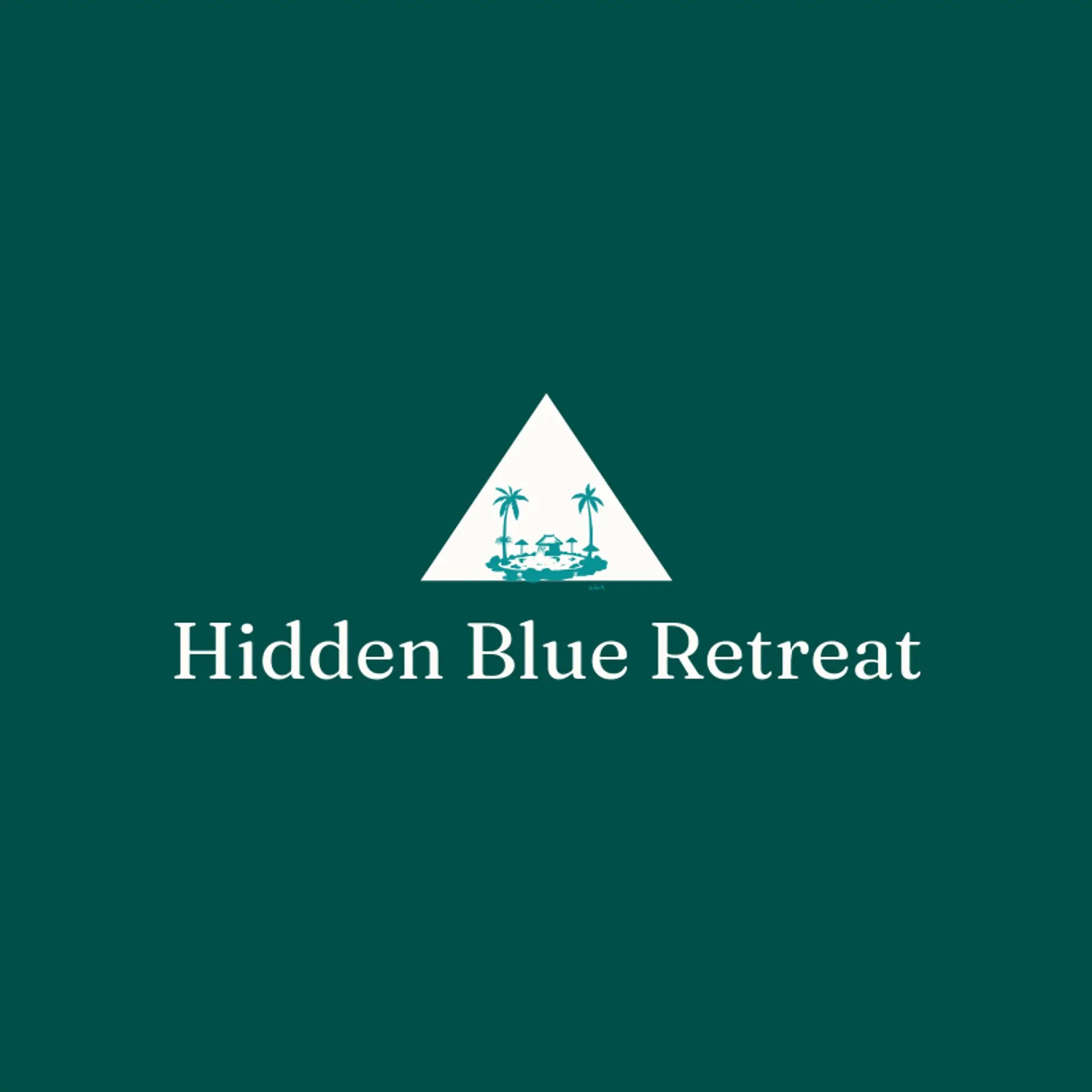 Hidden Blue Retreat logo for lagoon