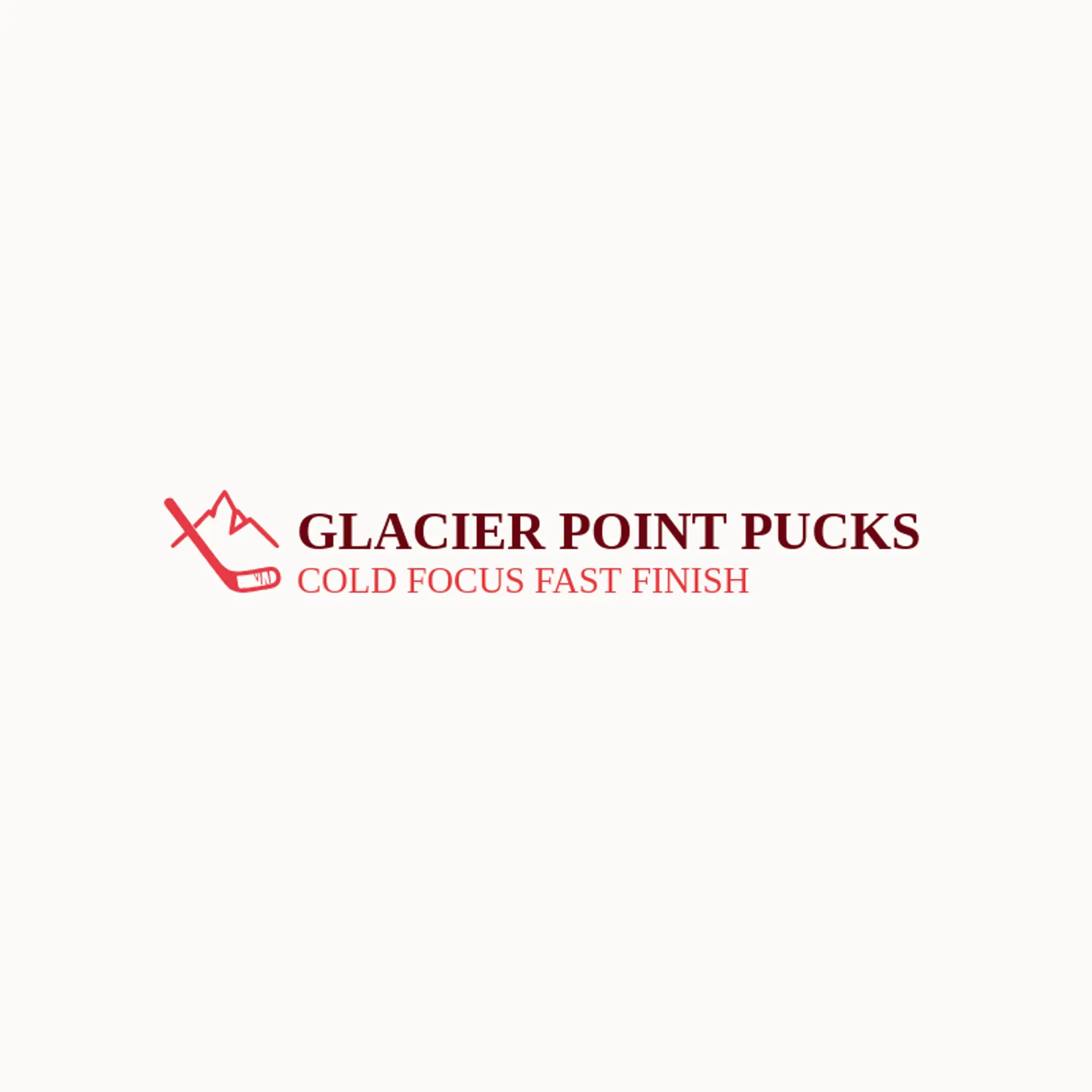 Glacier Point Pucks logo for hockey stick