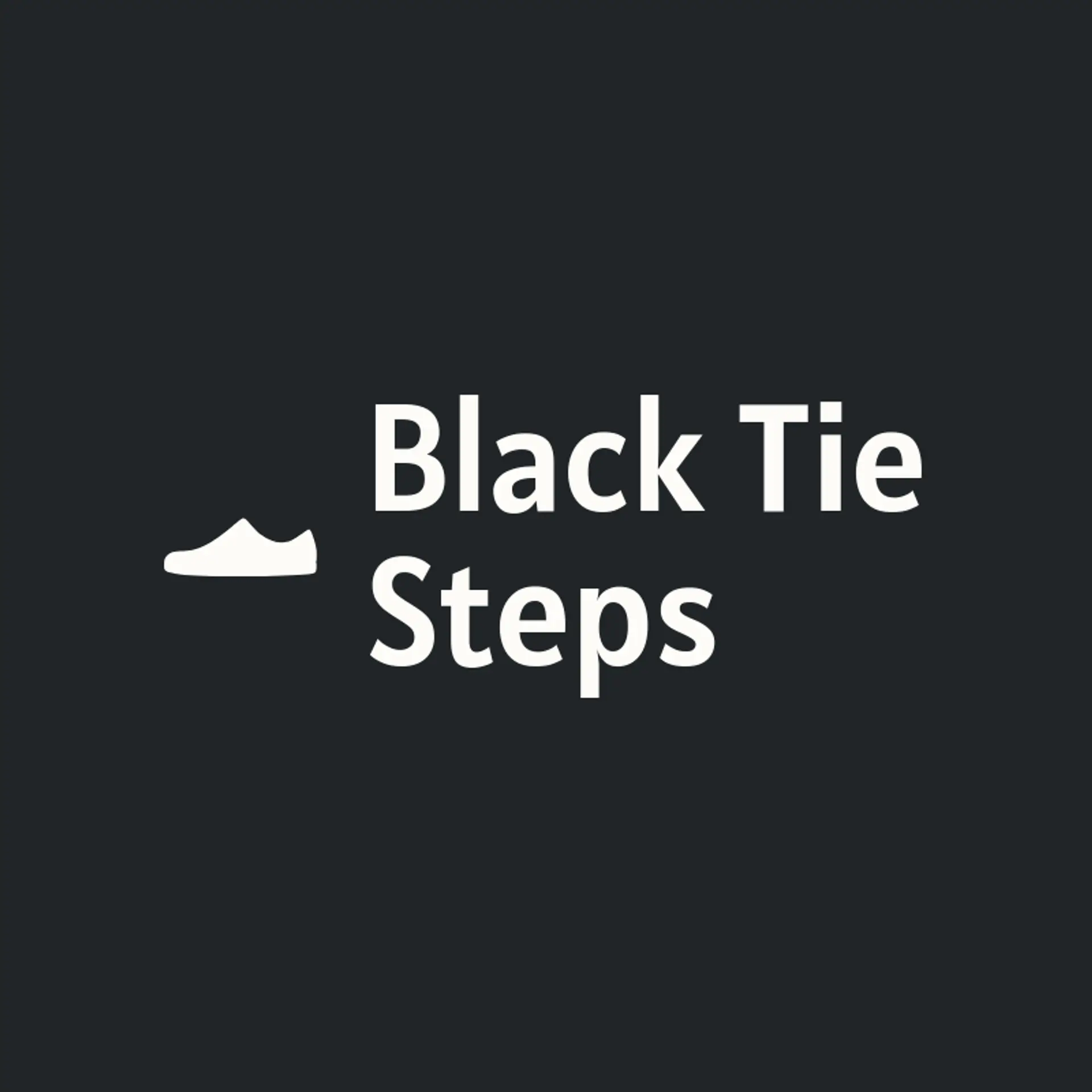 Black Tie Steps logo for shoes